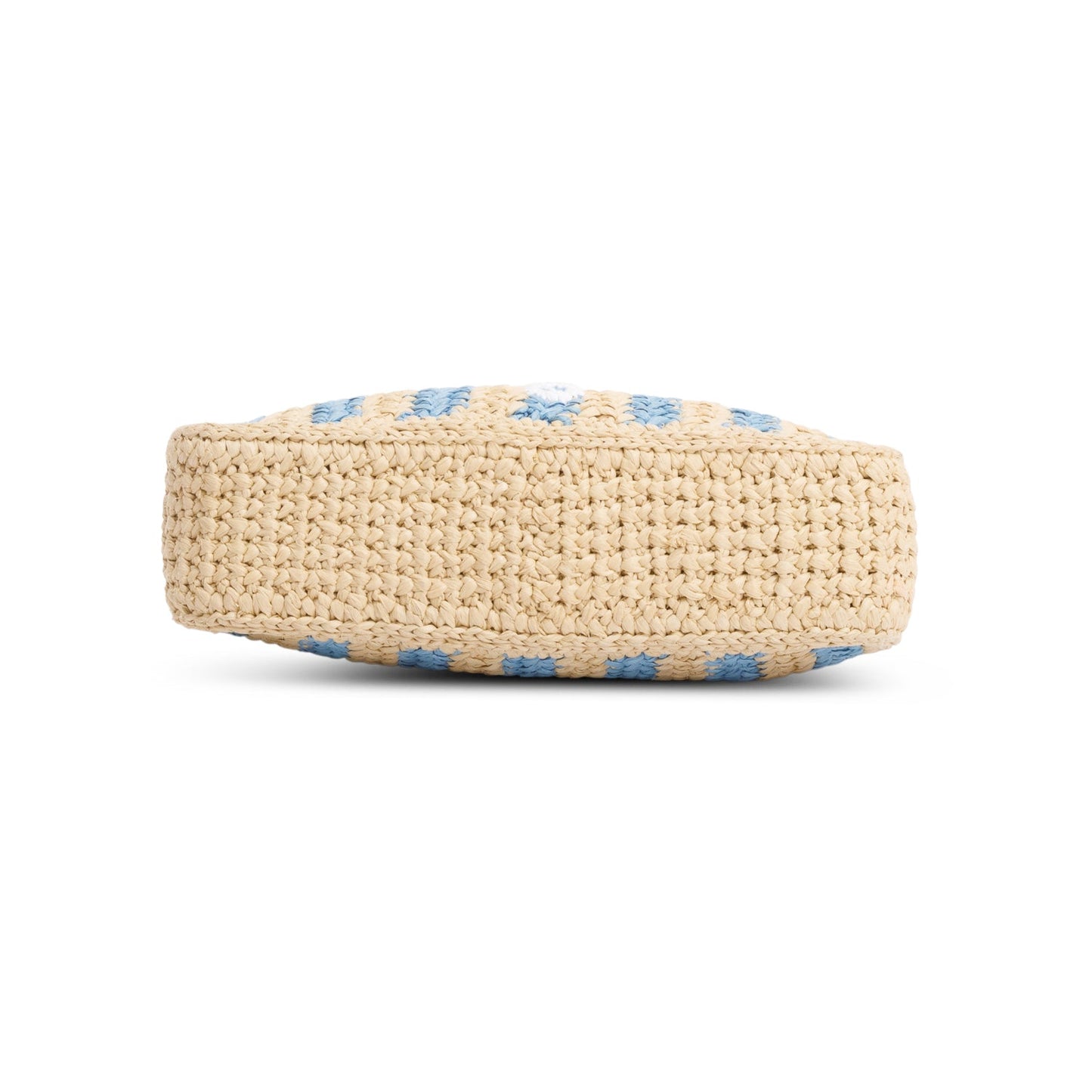 Prada Beige/Blue Raffia Re-Edition 2005 Shoulder Bag