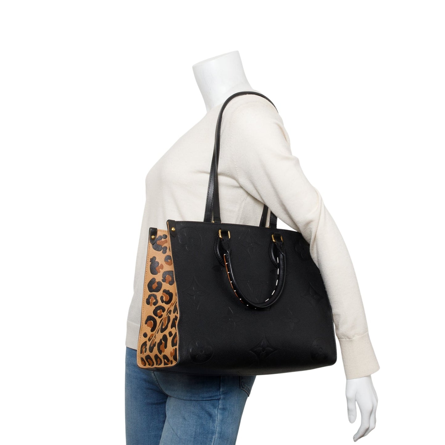 Louis Vuitton Black Monogram Empreinte Giant Wild At Heart OnTheGo MM