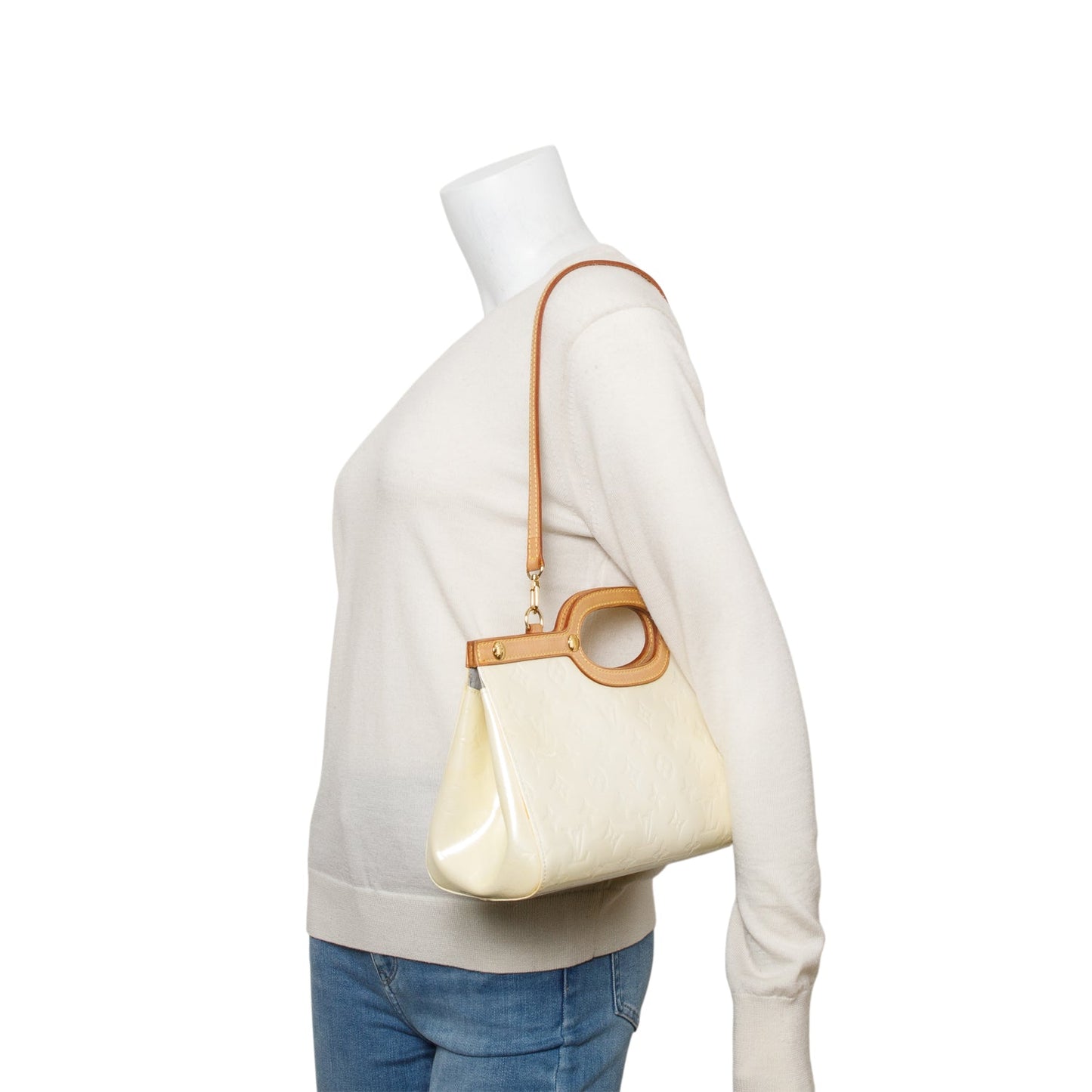 Louis Vuitton Neutral Monogram Vernis Roxbury