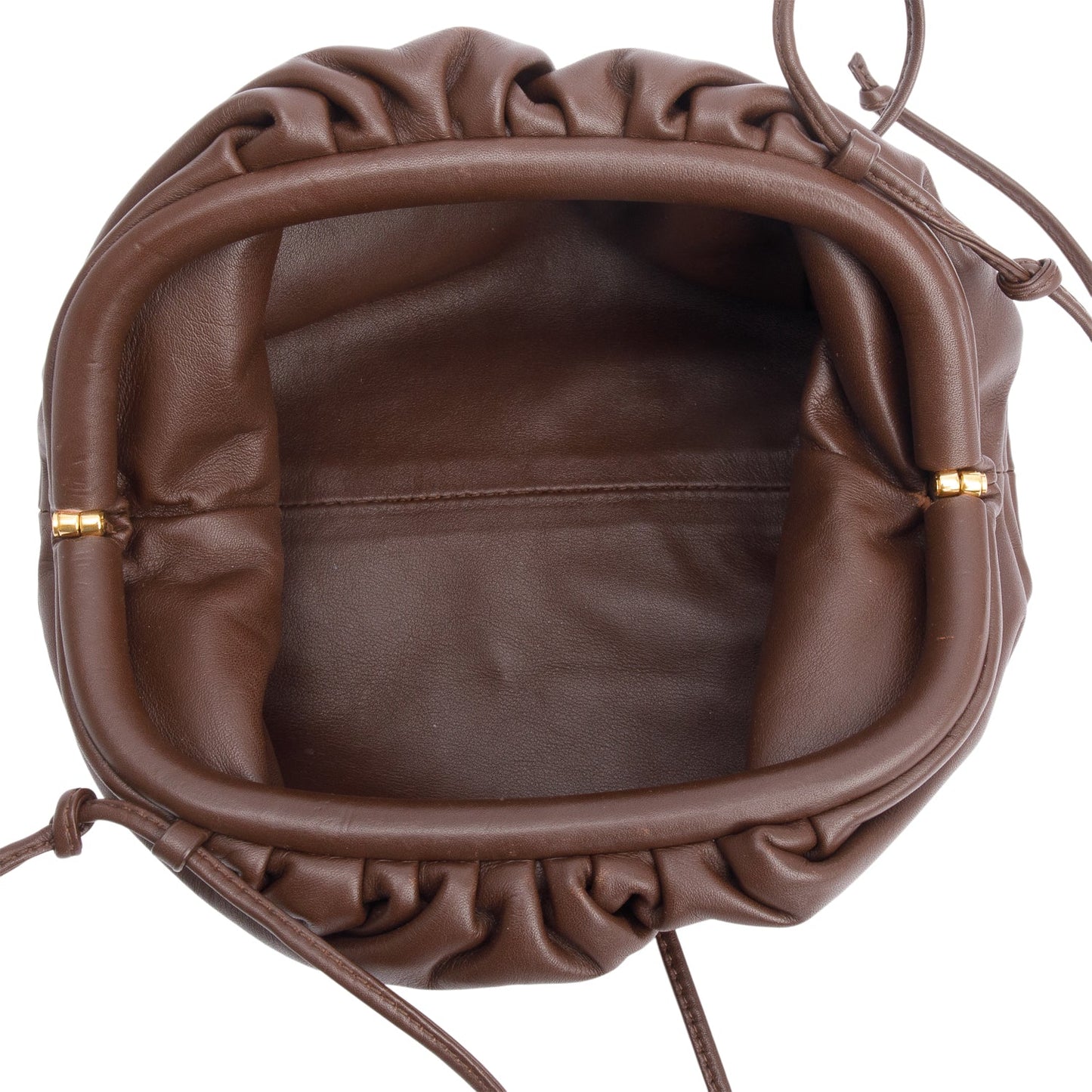 Bottega Veneta Brown Calfskin Leather The Mini Pouch