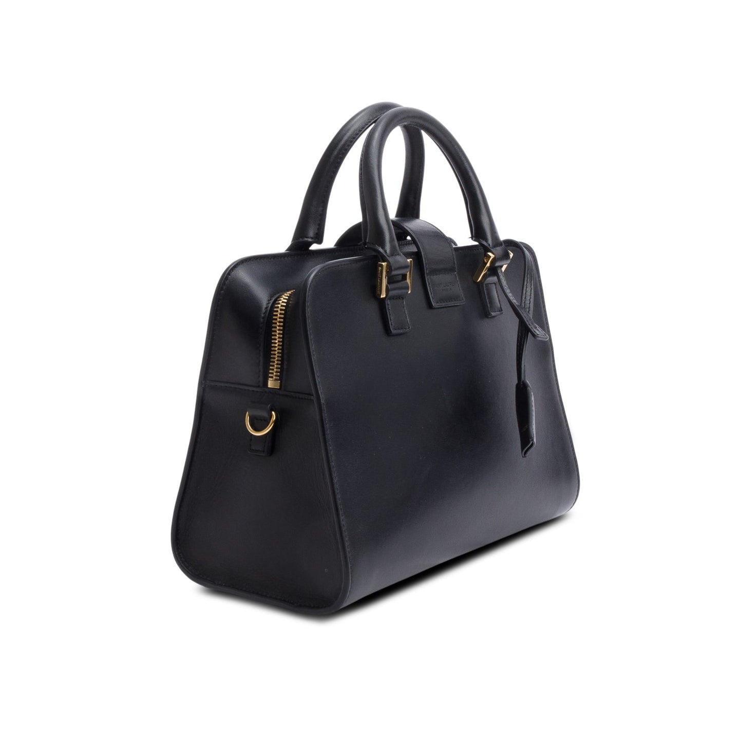 Saint Laurent Black Calfskin Leather Baby Cabas Tote Bag
