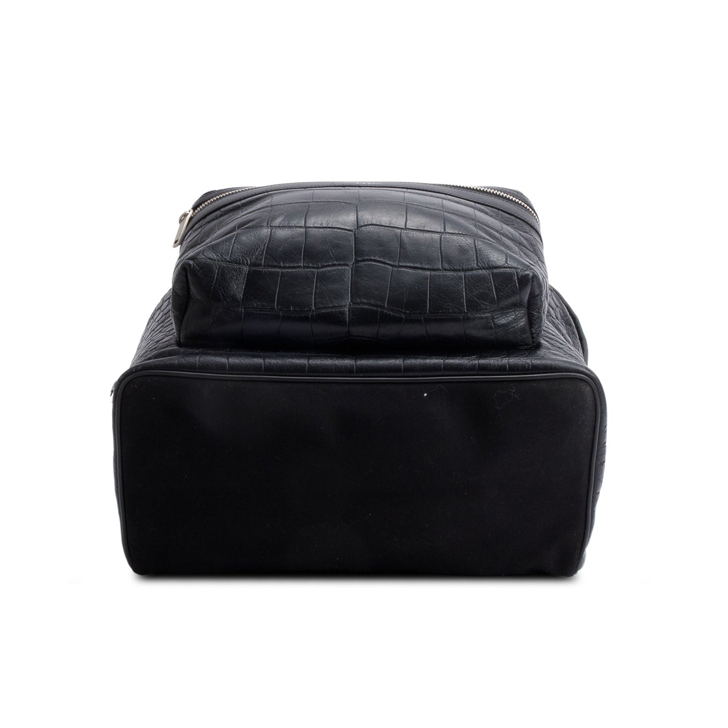 Saint Laurent 2020 Black Crocodile-Embossed Calfskin Leather City Backpack