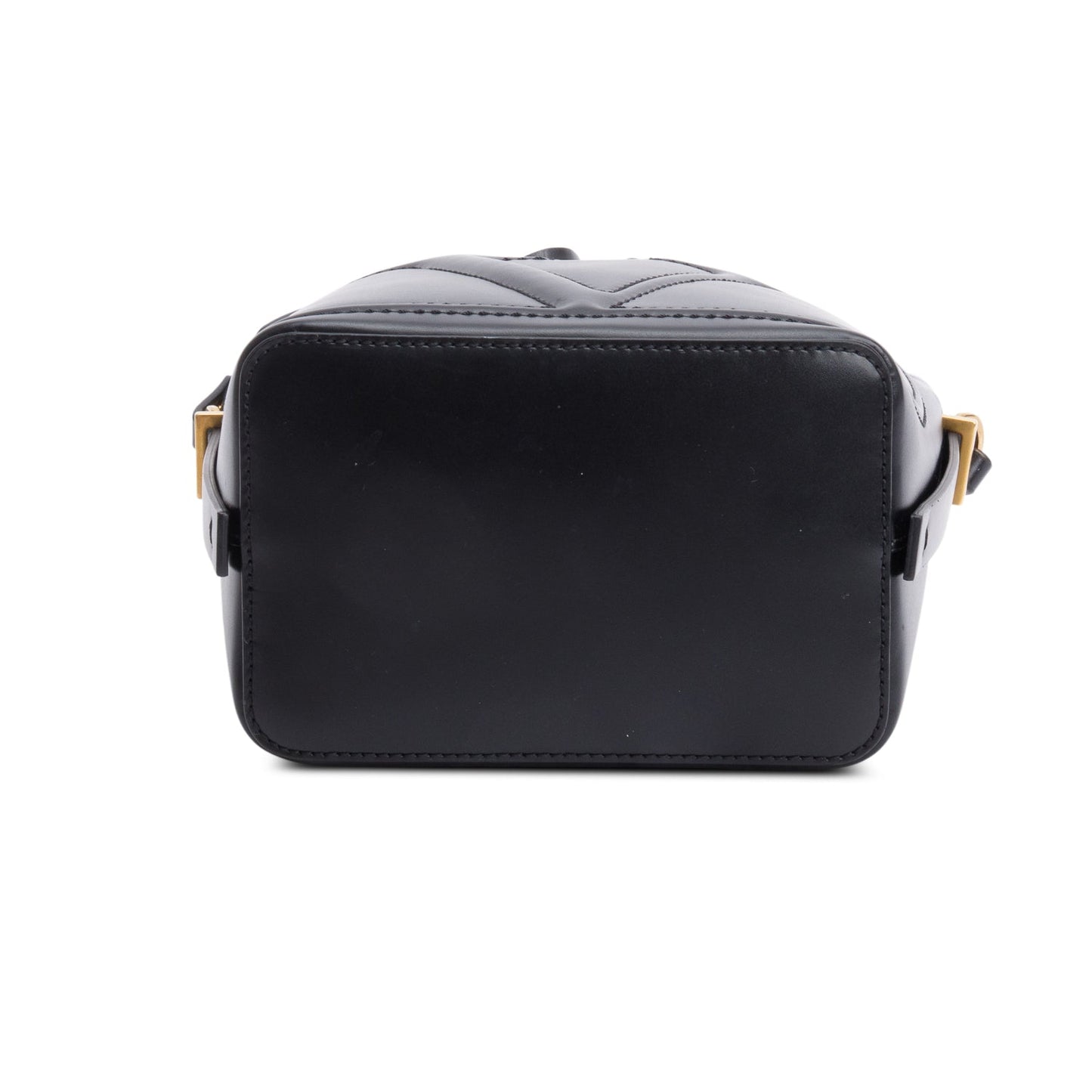 Valentino Black Calfskin Leather Vlogo Walk Bucket Bag