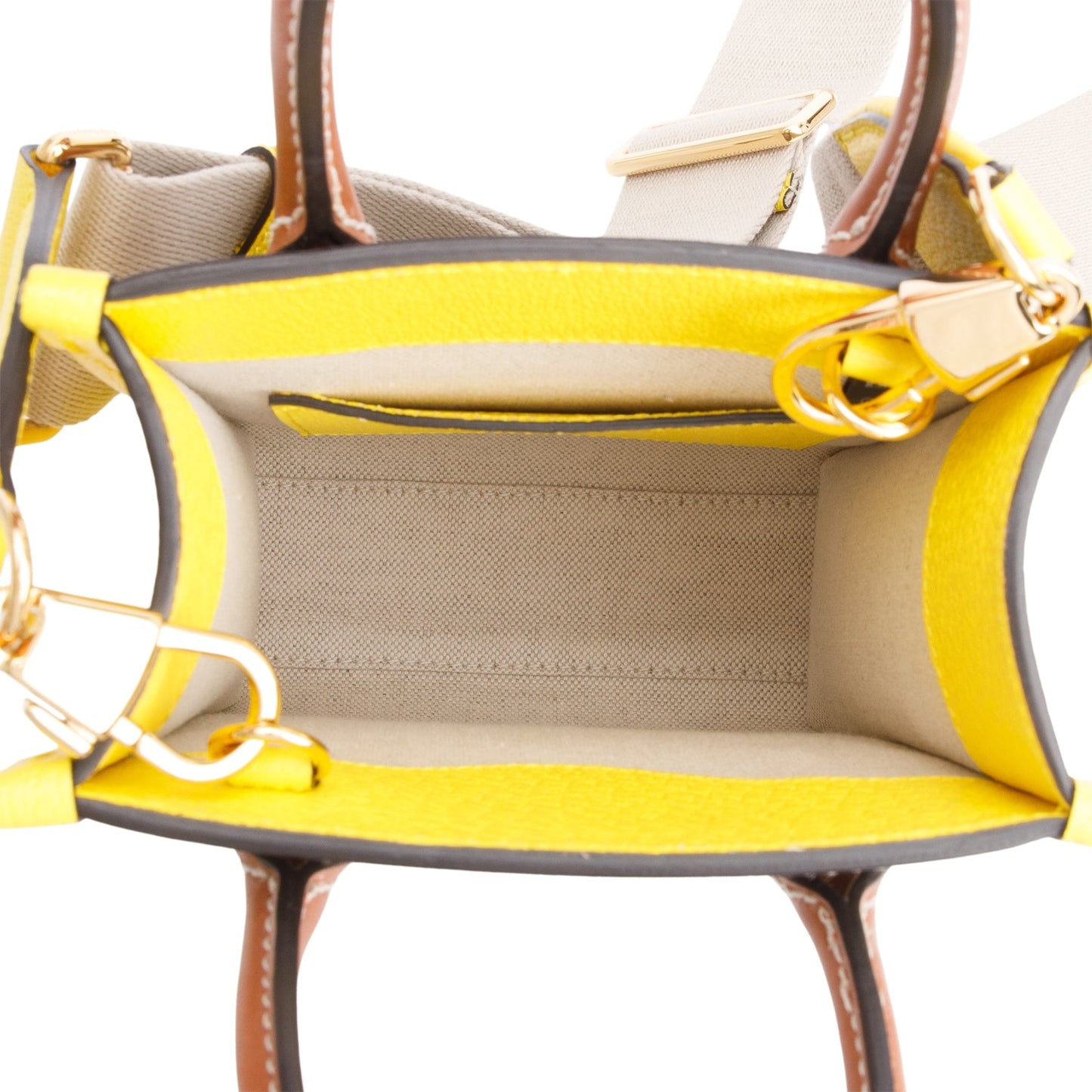Gucci GG Supreme Yellow Leather Trim Heart Interlocking G Mini Tote