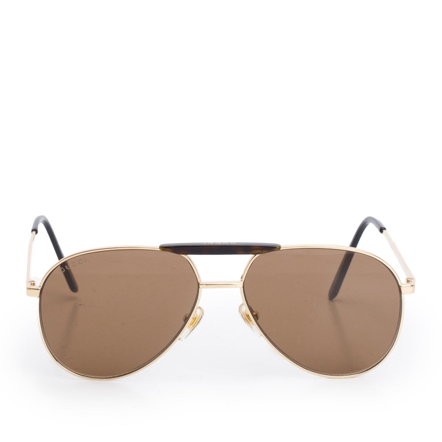 Gucci GG0242S Gold Tone Frame Aviator Sunglasses