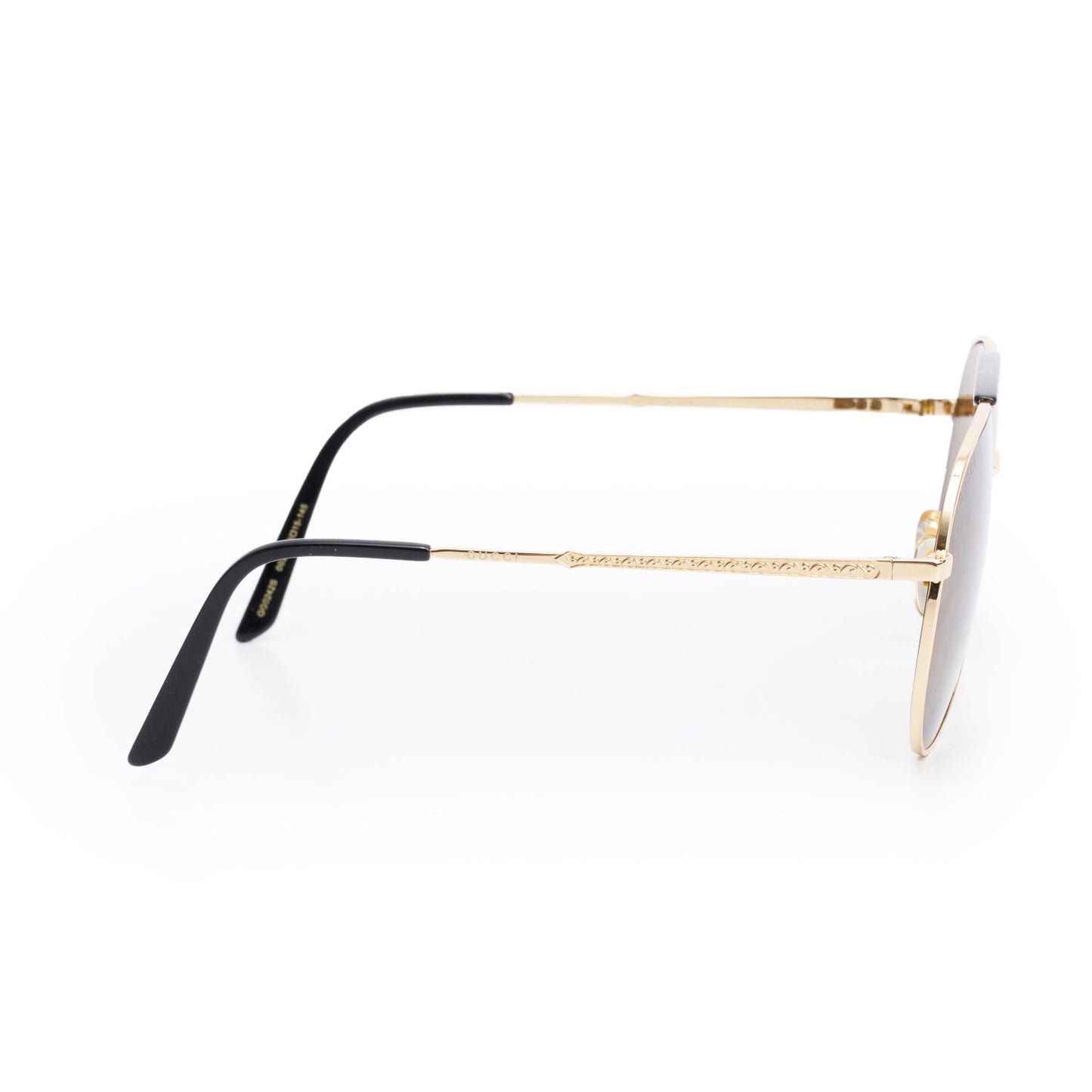 Gucci GG0242S Gold Tone Frame Aviator Sunglasses