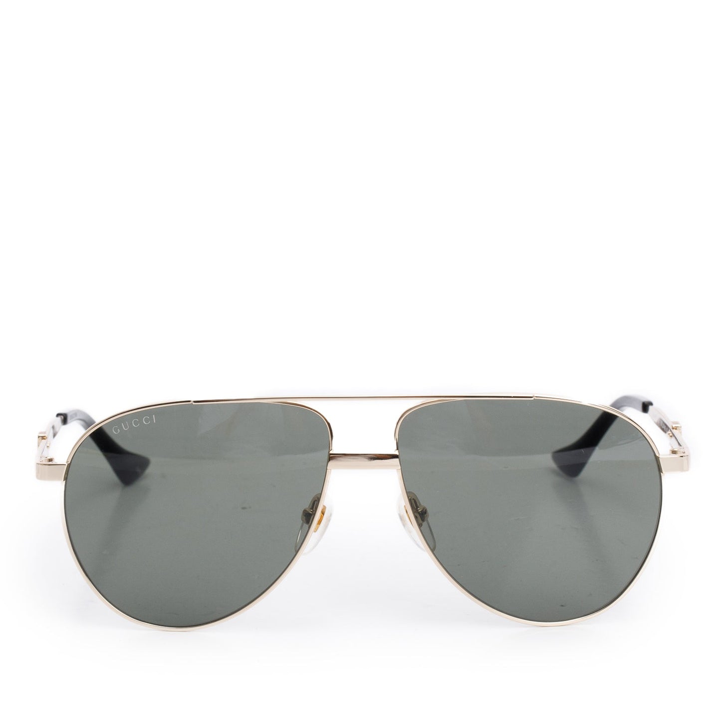Gucci GG1440S Black Acetate Metal Web Aviator Sunglasses