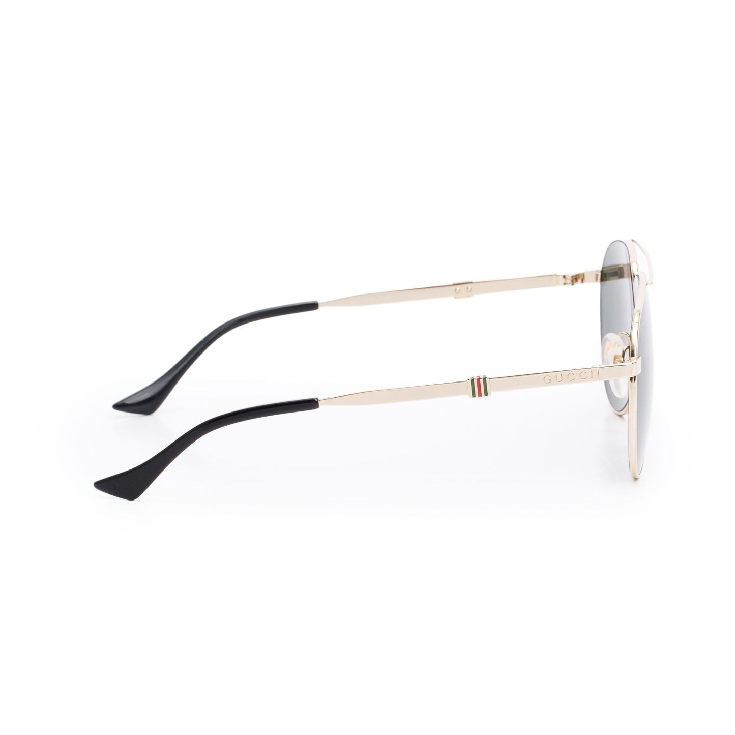 Gucci GG1440S Black Acetate Metal Web Aviator Sunglasses