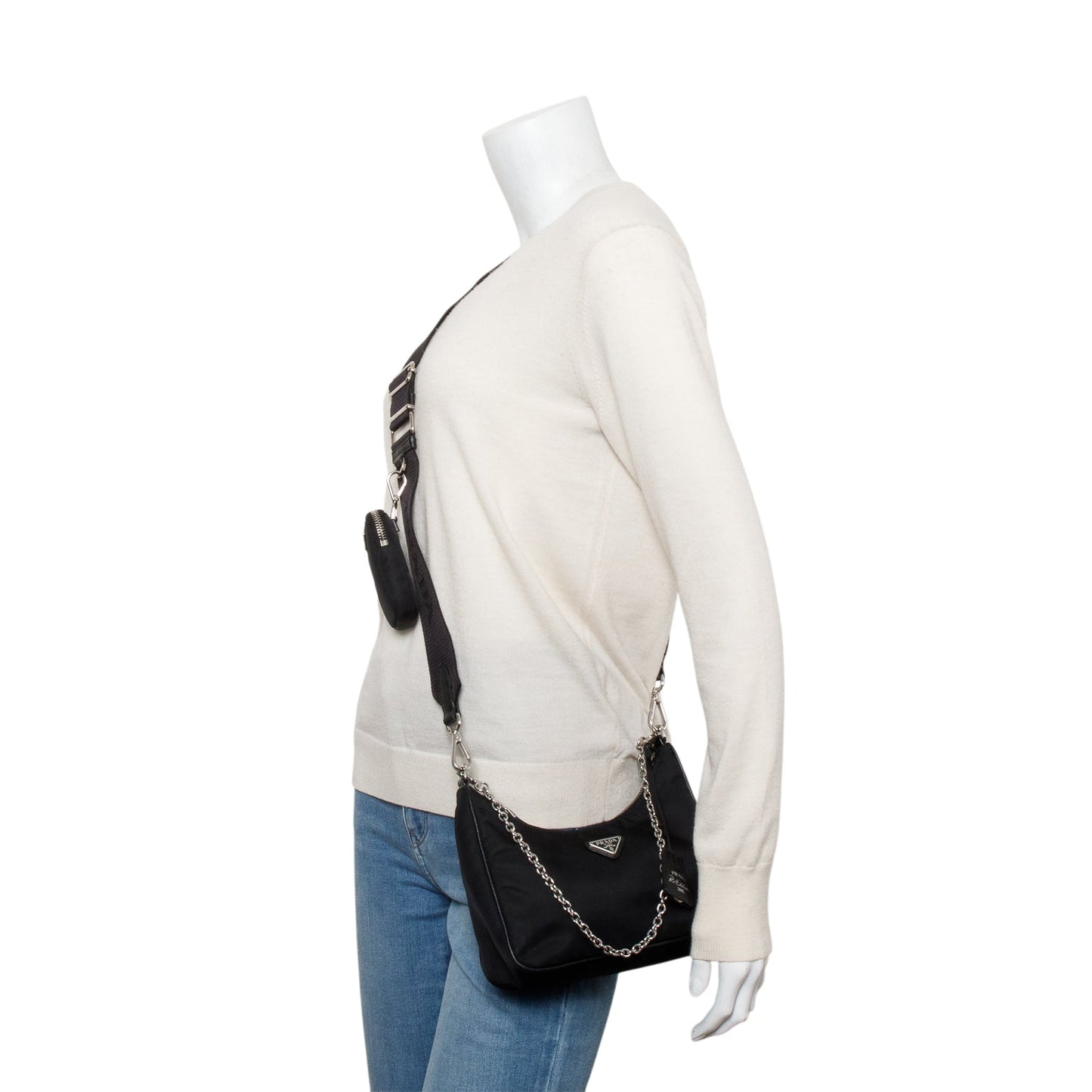 Prada Black Re-Edition 2005 Re-Nylon Shoulder Bag