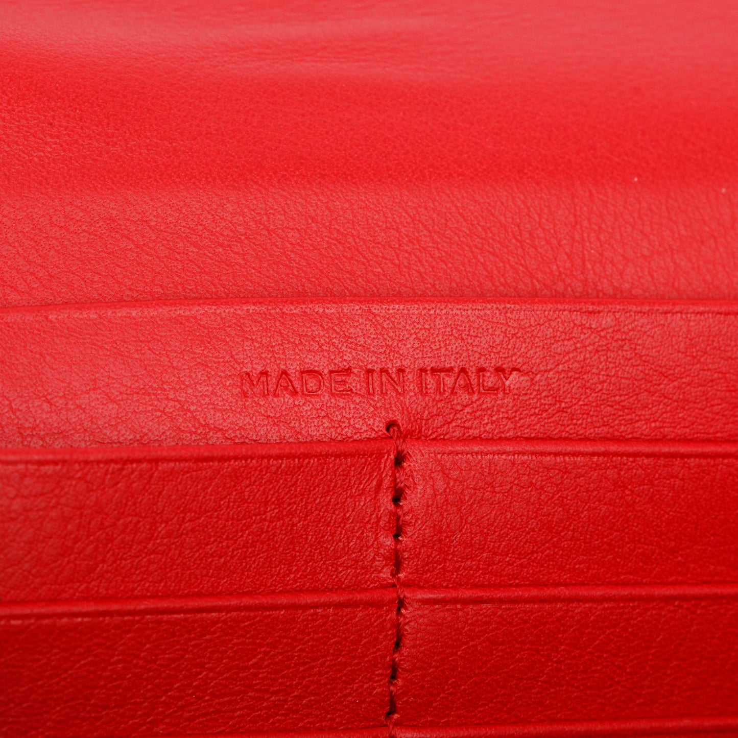Saint Laurent Red Calfskin Classic Y Ligne Wallet