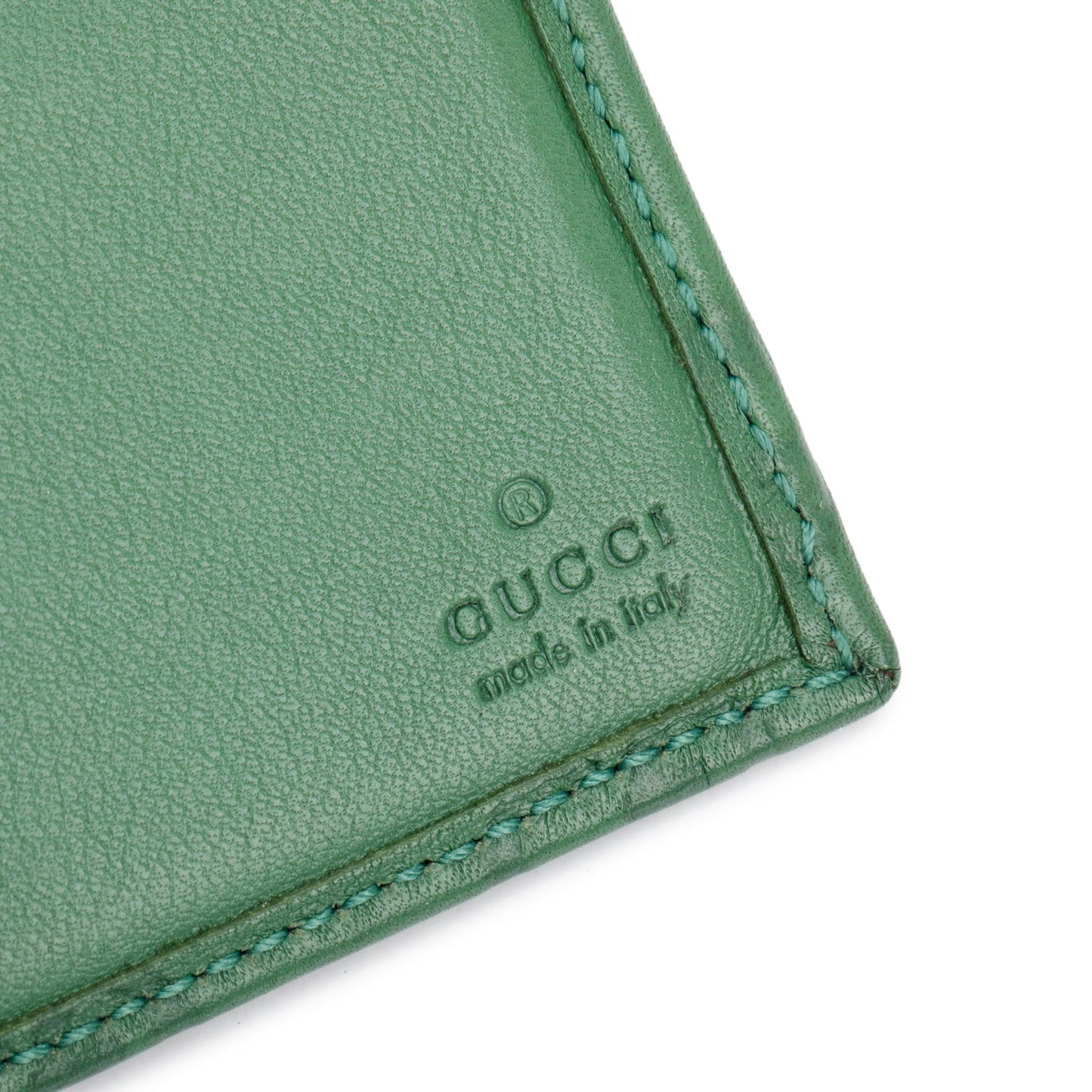 Gucci Green GG Signature Leather Bifold Wallet