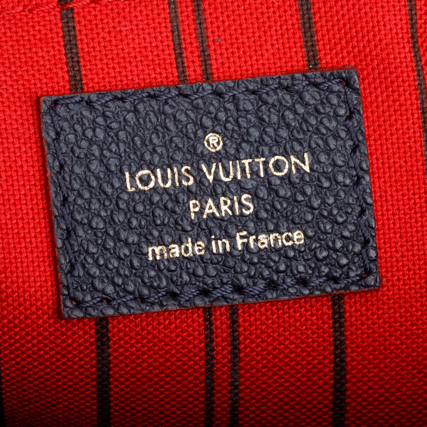 Louis Vuitton Navy Monogram Empreinte Leather Montaigne BB