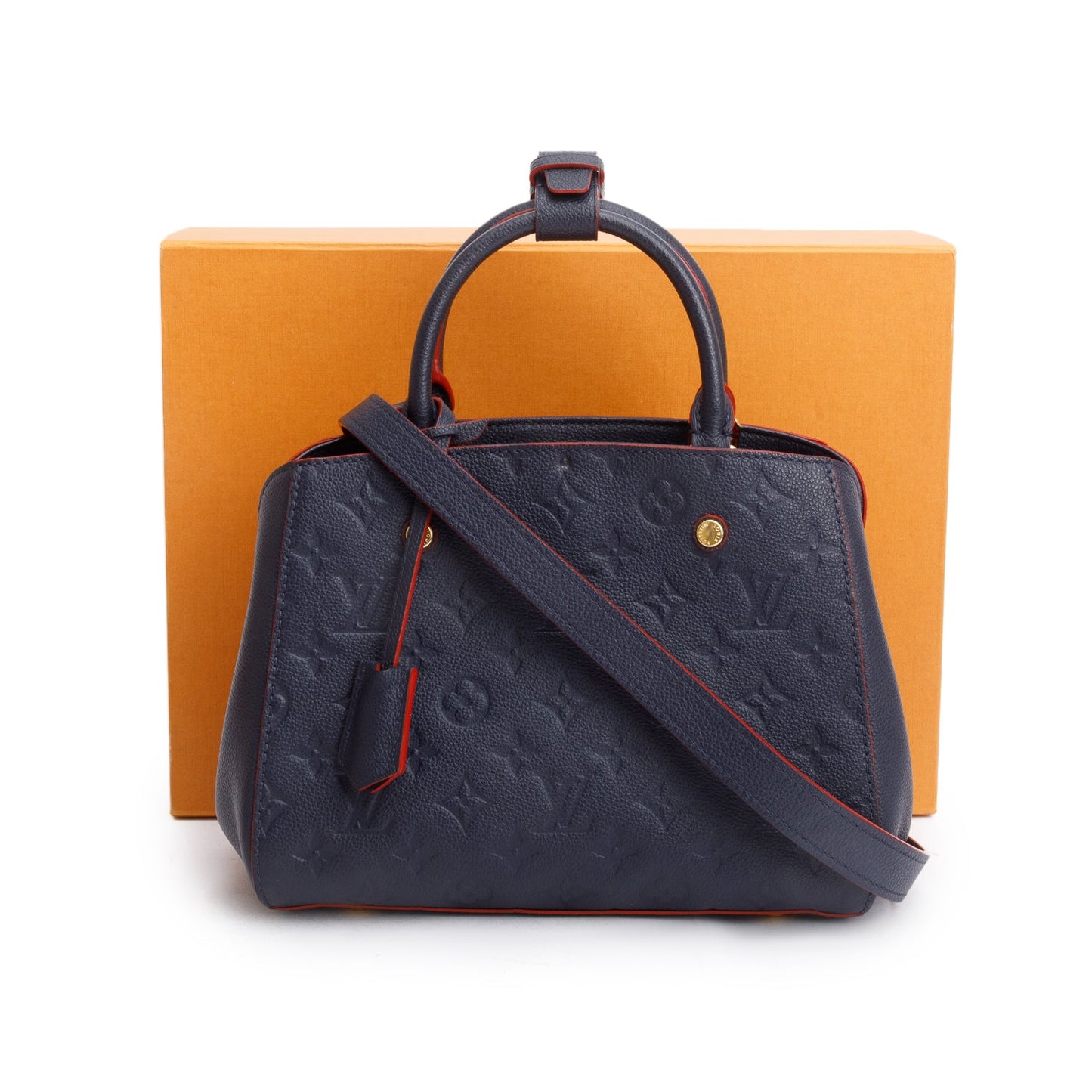 Louis Vuitton Navy Monogram Empreinte Leather Montaigne BB