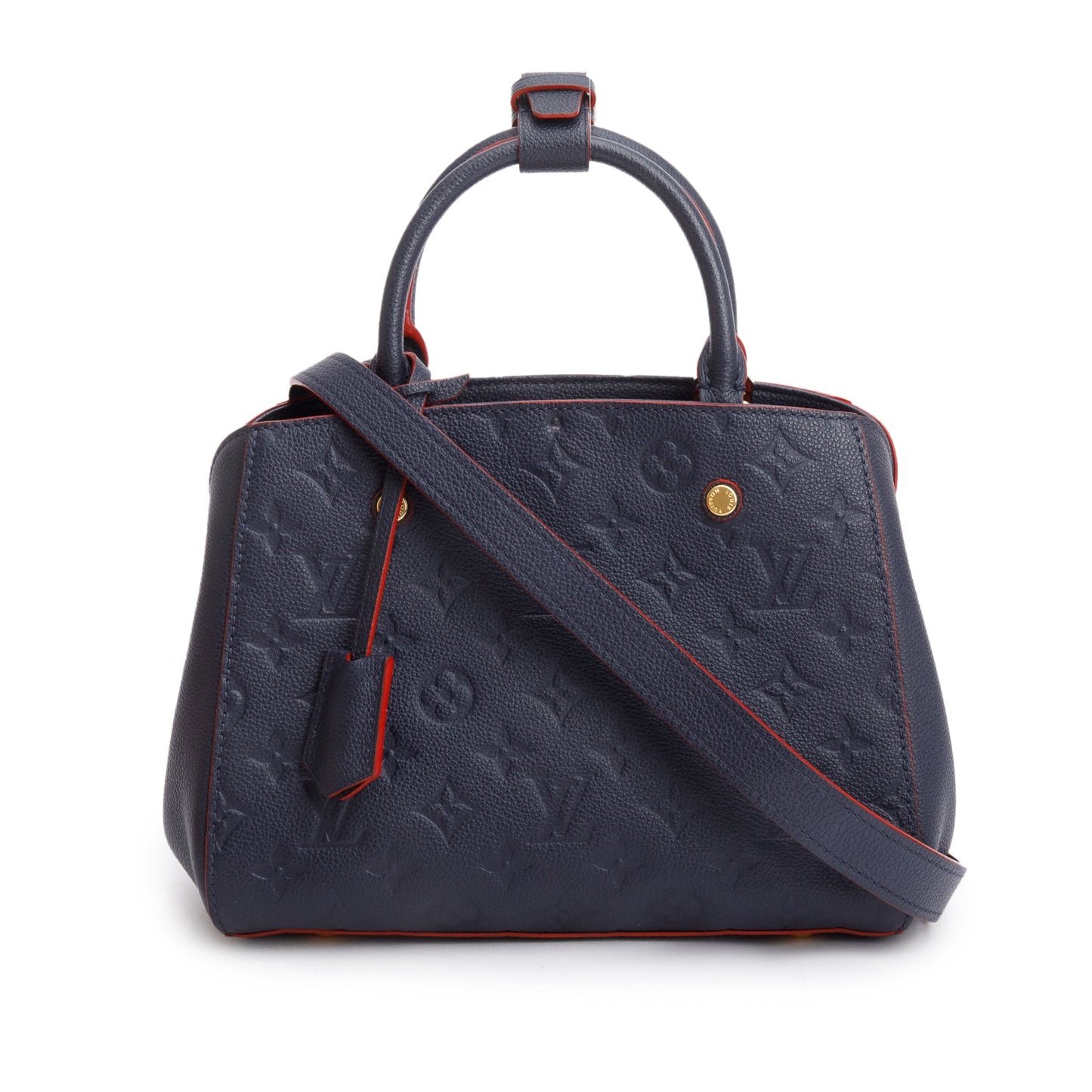 Louis Vuitton Navy Monogram Empreinte Leather Montaigne BB