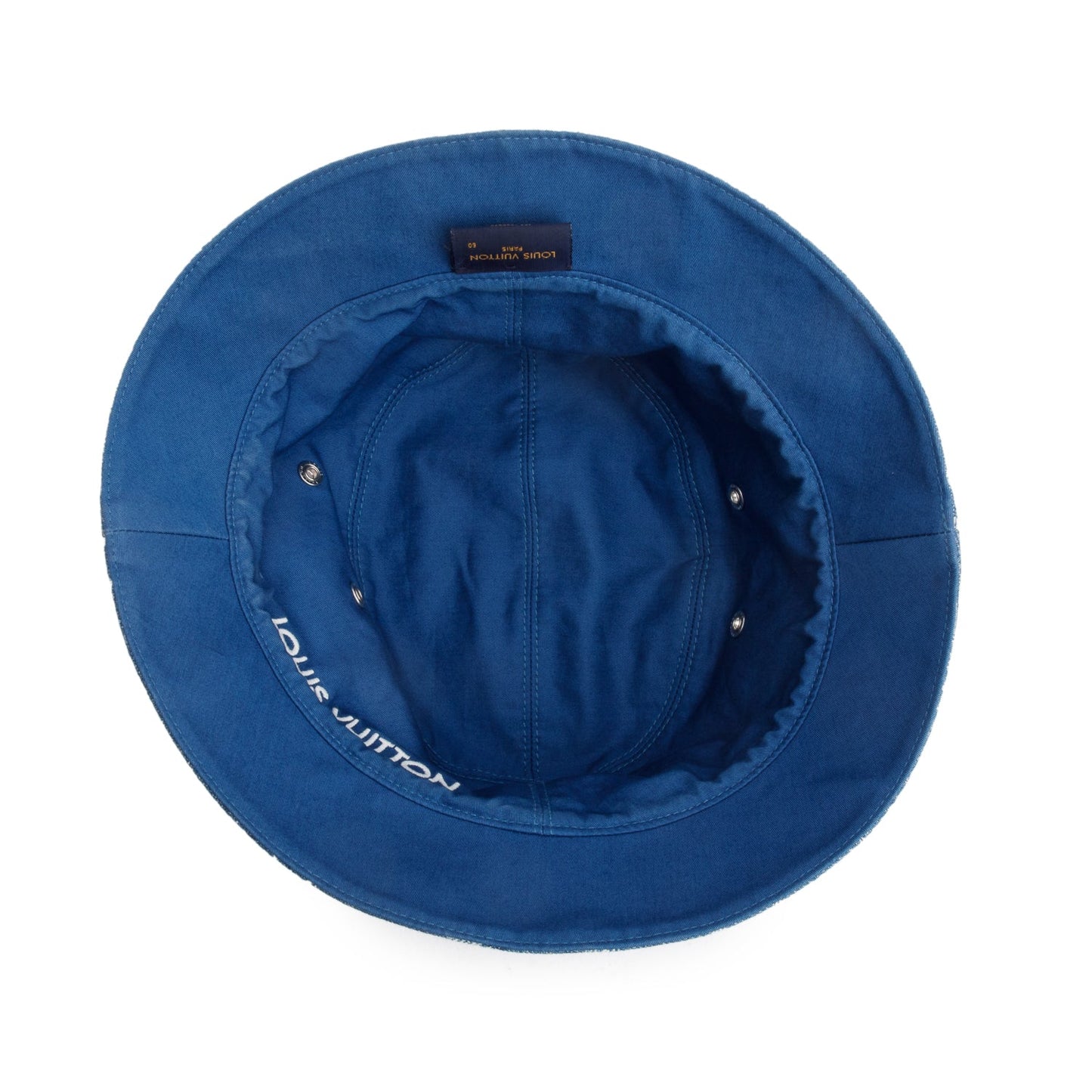 Louis Vuitton 2021 Blue Monogram Denim Essential Bucket Hat, Size 60