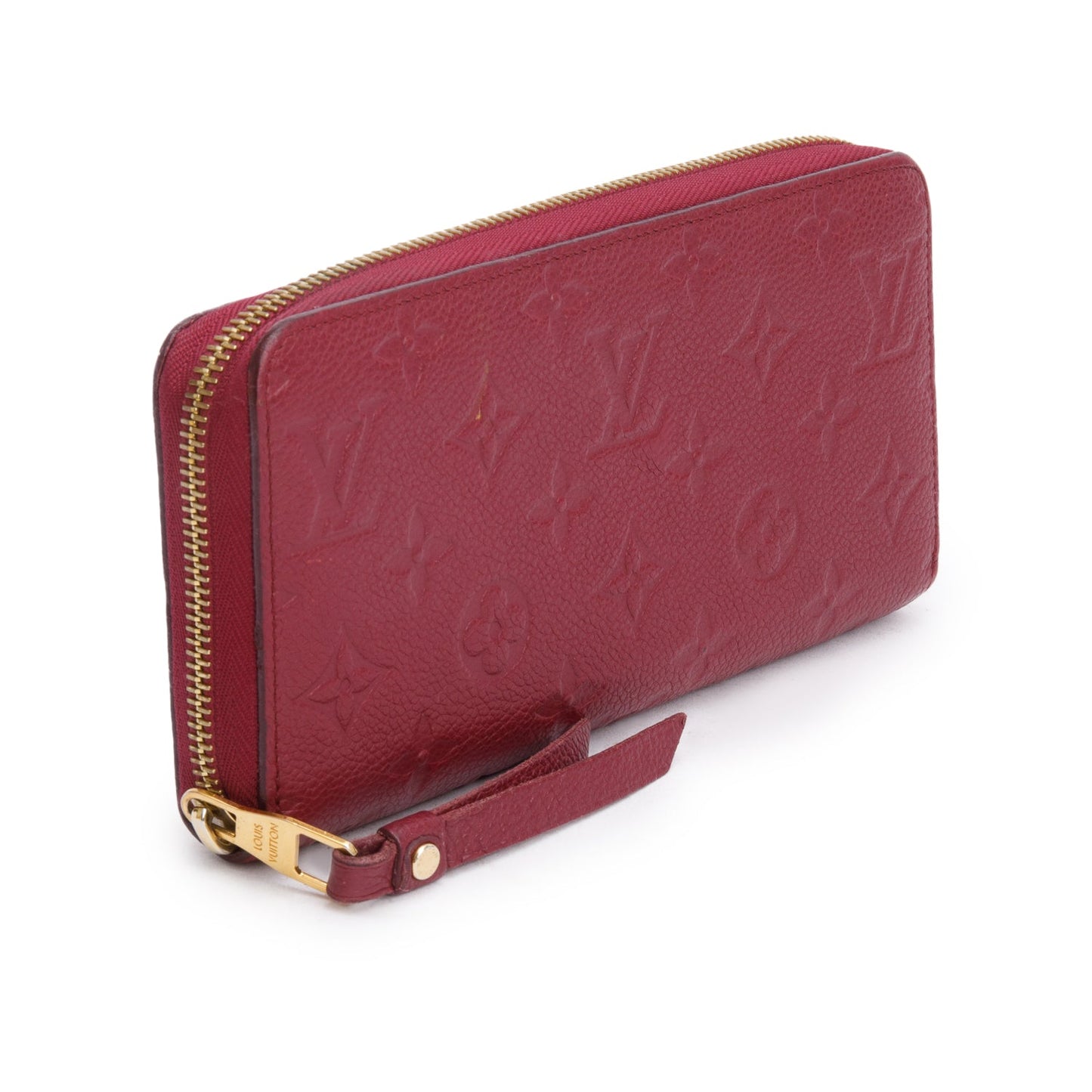 Louis Vuitton Burgundy Monogram Empreinte Leather Zippy Wallet