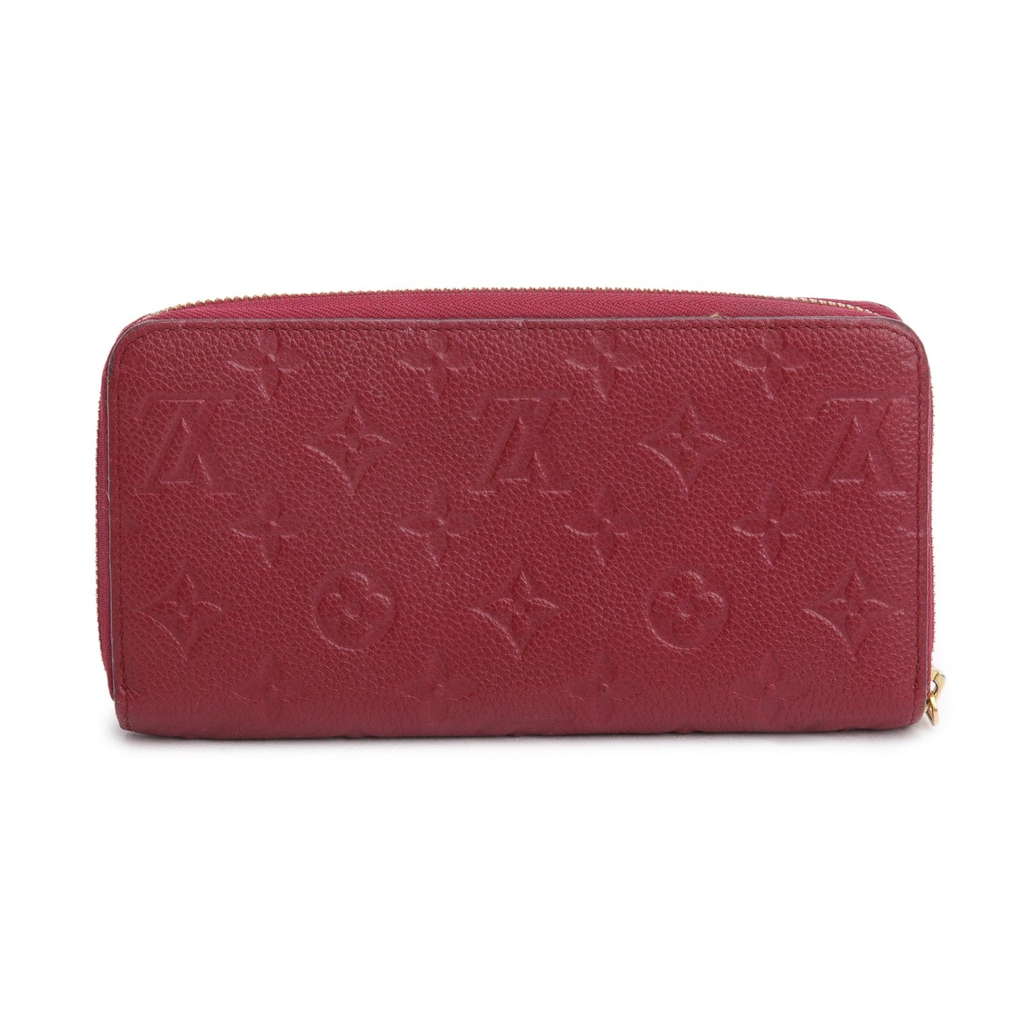 Louis Vuitton Burgundy Monogram Empreinte Leather Zippy Wallet