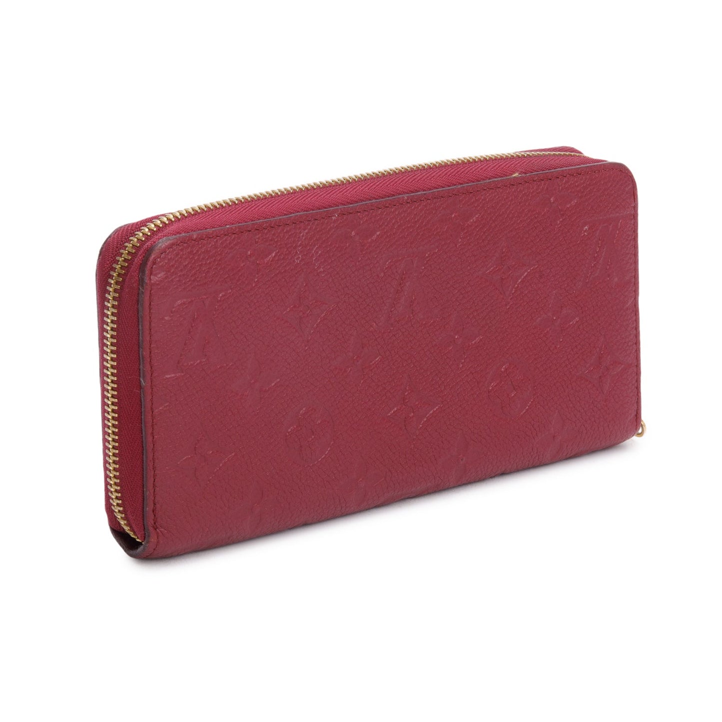 Louis Vuitton Burgundy Monogram Empreinte Leather Zippy Wallet