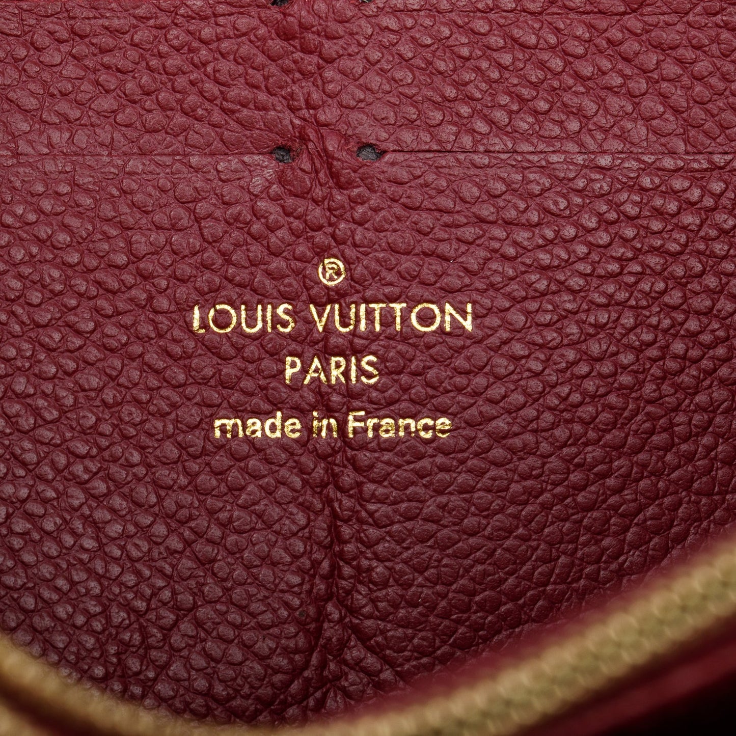 Louis Vuitton Burgundy Monogram Empreinte Leather Zippy Wallet