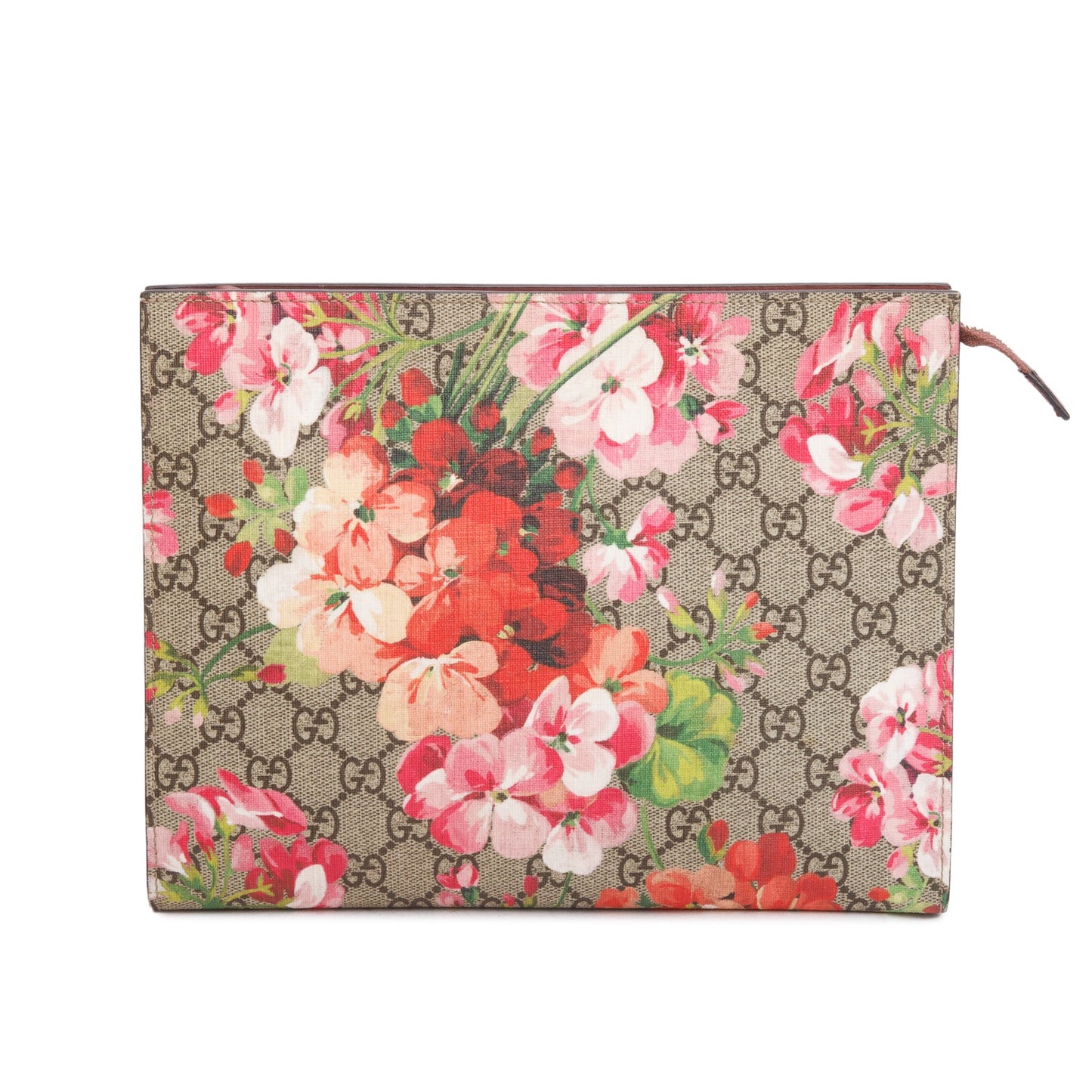 Gucci GG Supreme Blooms Large Cosmetics Zip Pouch