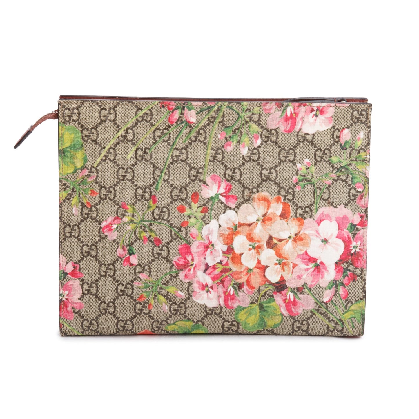 Gucci GG Supreme Blooms Large Cosmetics Zip Pouch
