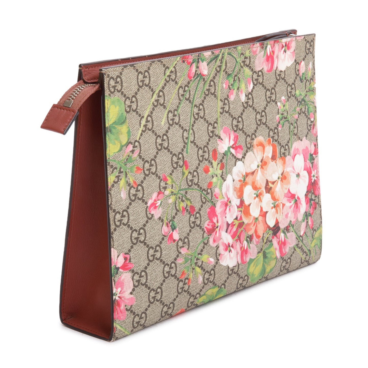 Gucci GG Supreme Blooms Large Cosmetics Zip Pouch