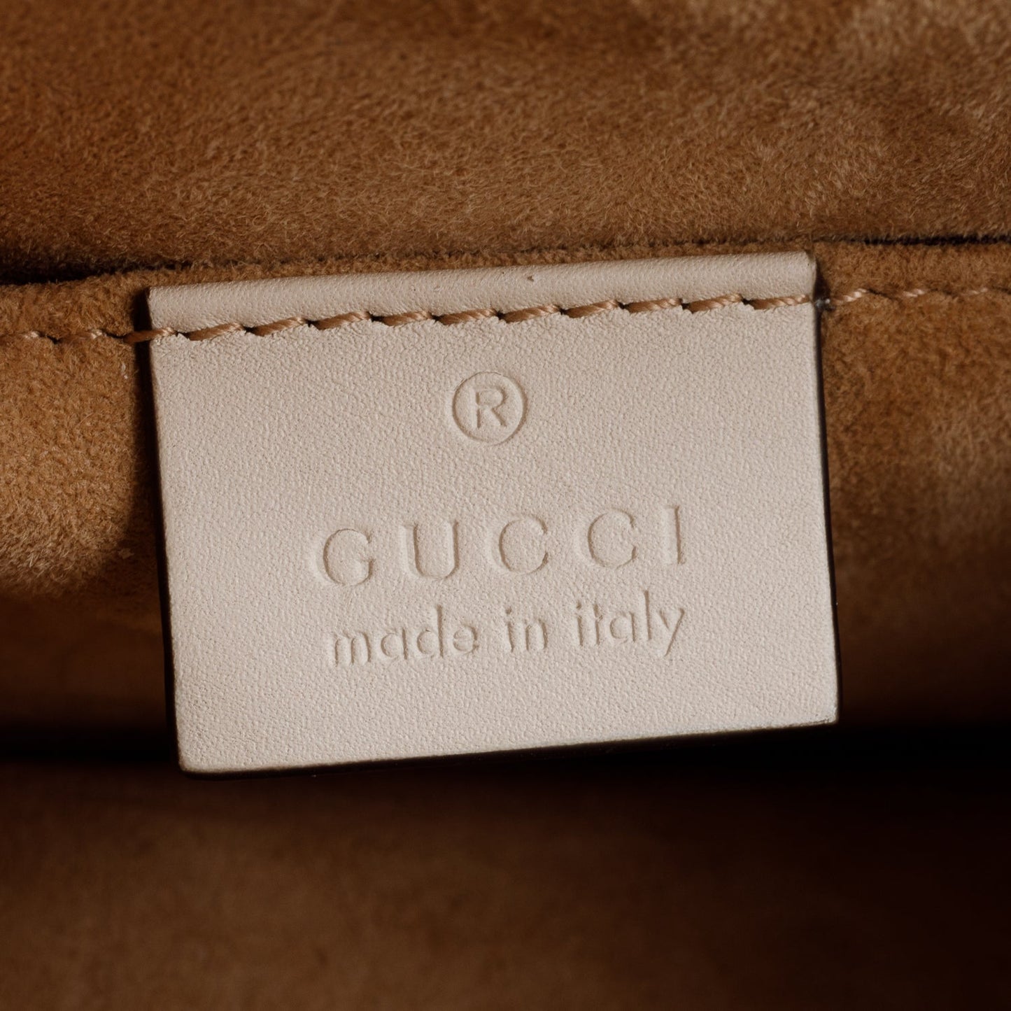 Gucci White Calfskin Leather Mini Sylvie Handle Bag