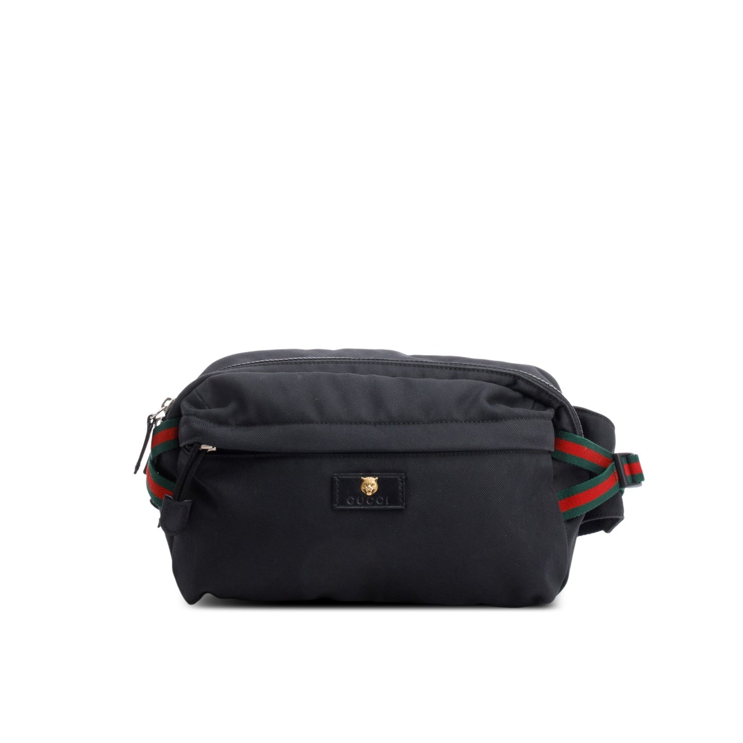 Gucci Black Techno Canvas Web Belt Bag
