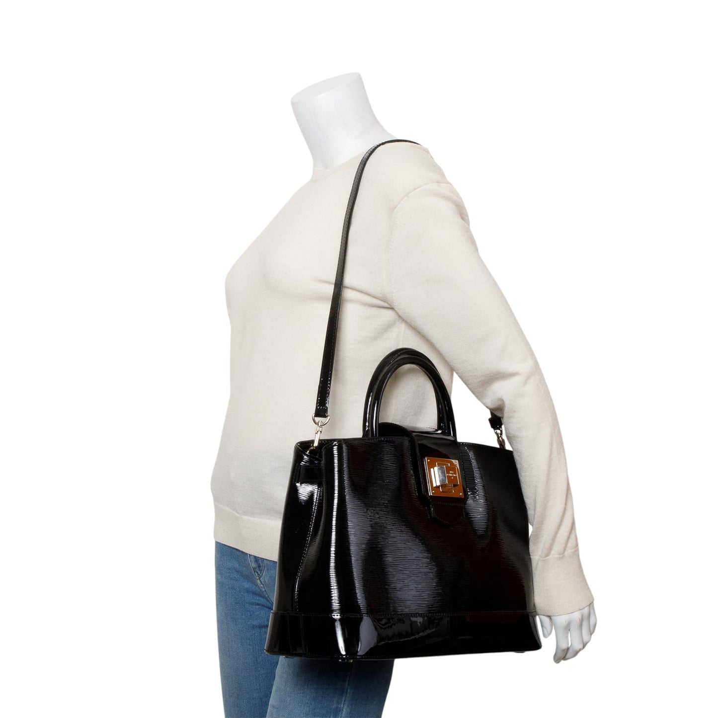 Louis Vuitton Black Electric Epi Leather Mirabeau GM