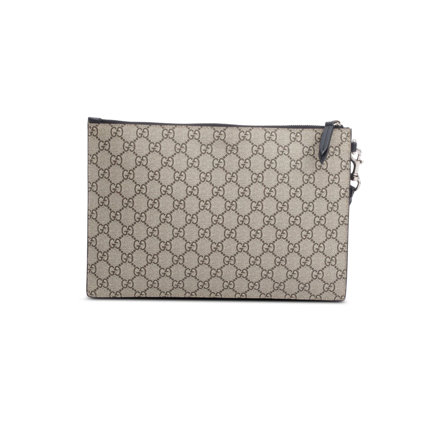 Gucci GG Supreme Monogram Angry Cat Zip Wristlet Pouch