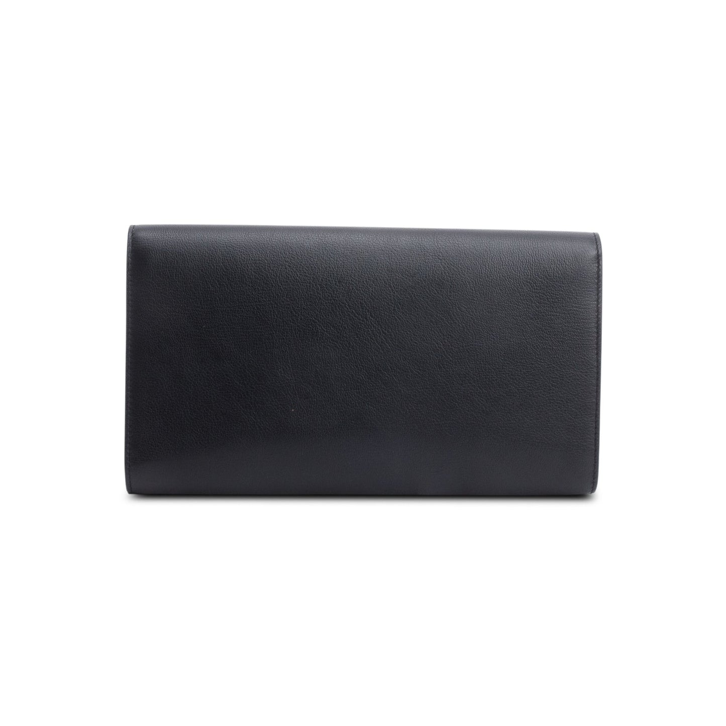 Saint Laurent Black Leather Large Belle de Jour Clutch