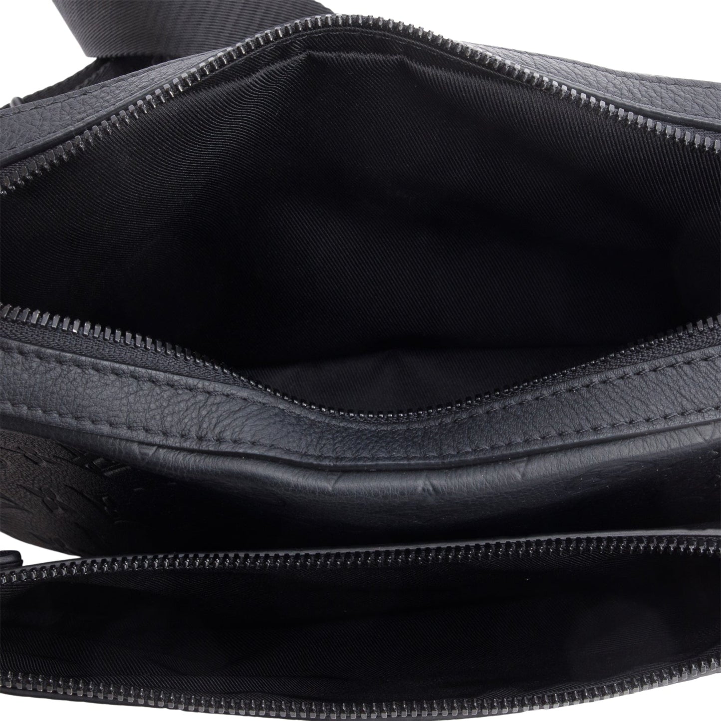 Louis Vuitton Black Monogram Shadow Embossed Calfskin Leather Trio Messenger Bag