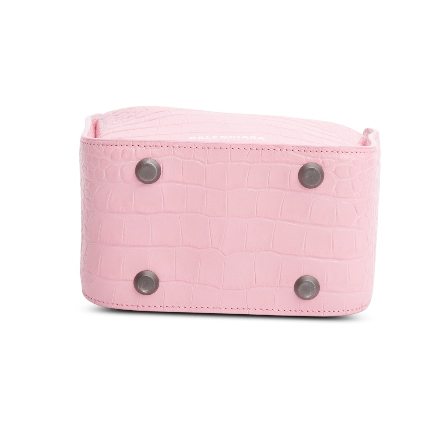 Balenciaga Pink Croc-Embossed Leather Tool 2.0 Small N/S Tote