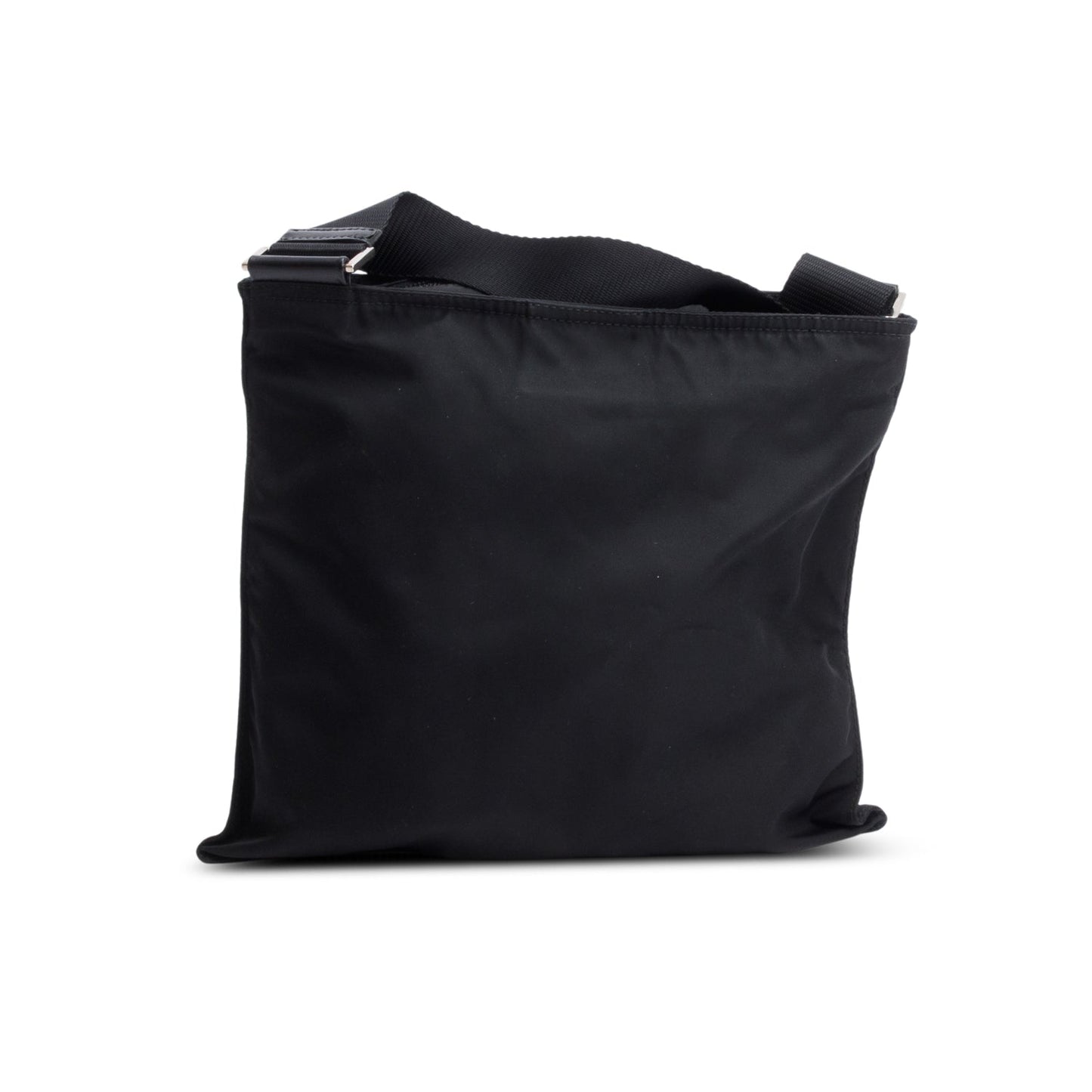 Prada Black Tessuto Nylon Vela Flat Messenger Bag