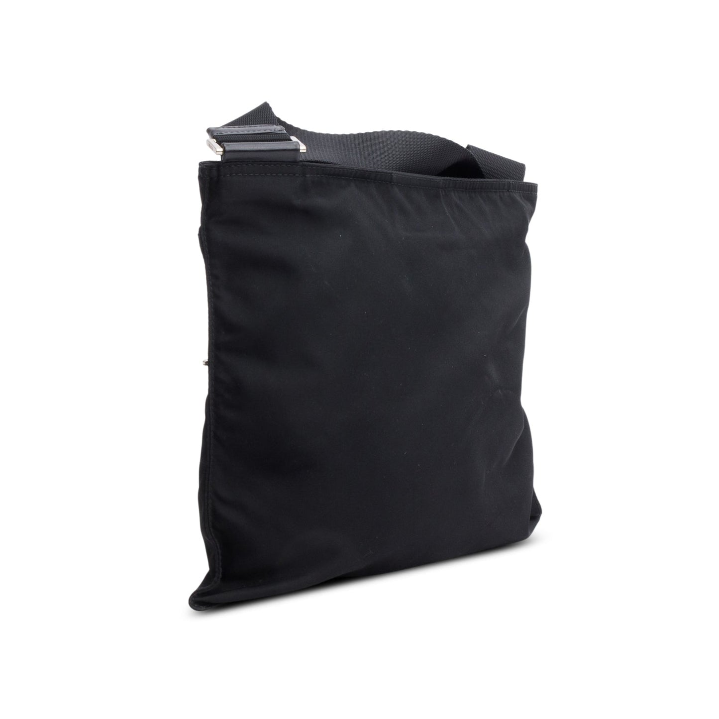 Prada Black Tessuto Nylon Vela Flat Messenger Bag