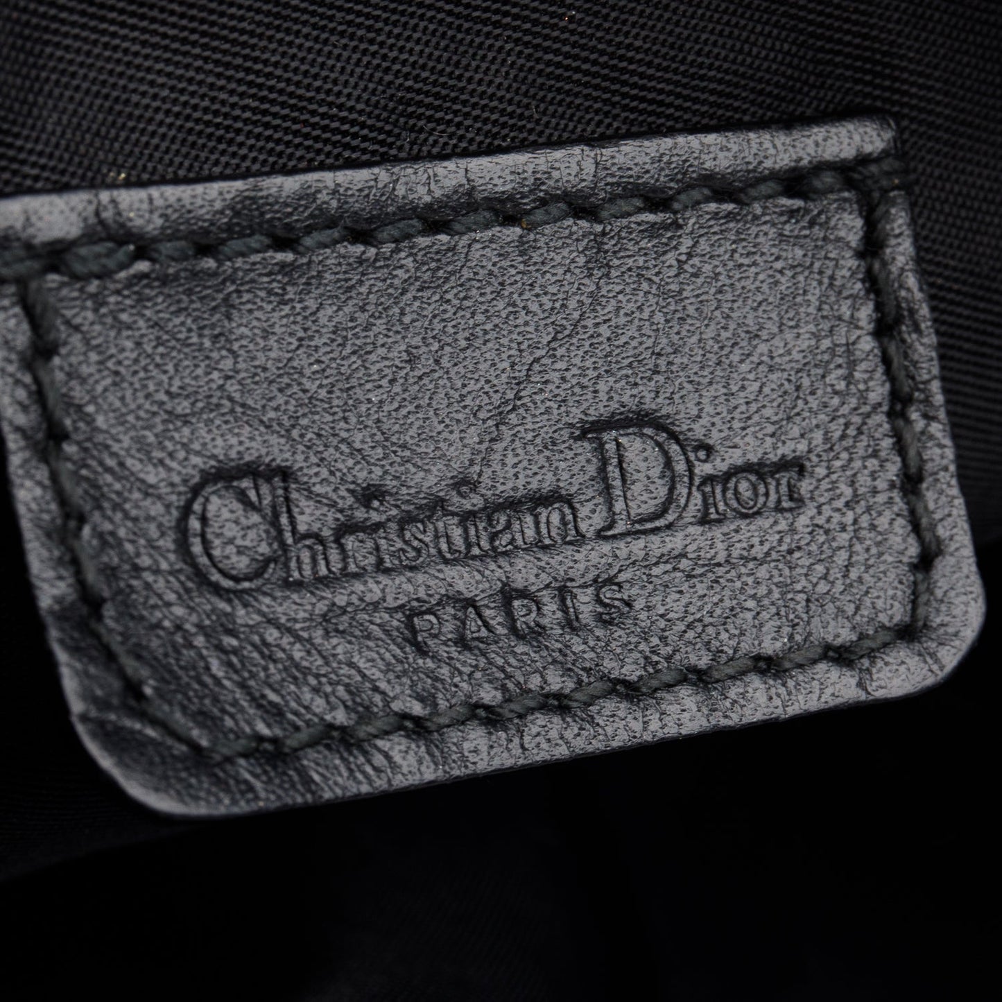 Christian Dior Black Diorissimo Saddle Pochette