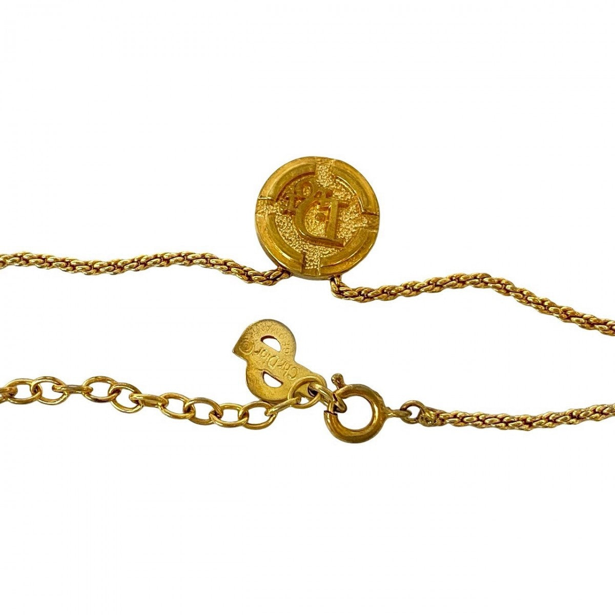 Dior Necklace Gold Plated gold logo motif Women