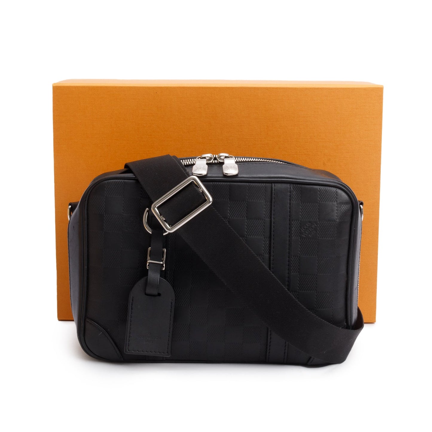 Louis Vuitton Black Damier Infini Calfskin Leather Sirius Messenger Bag