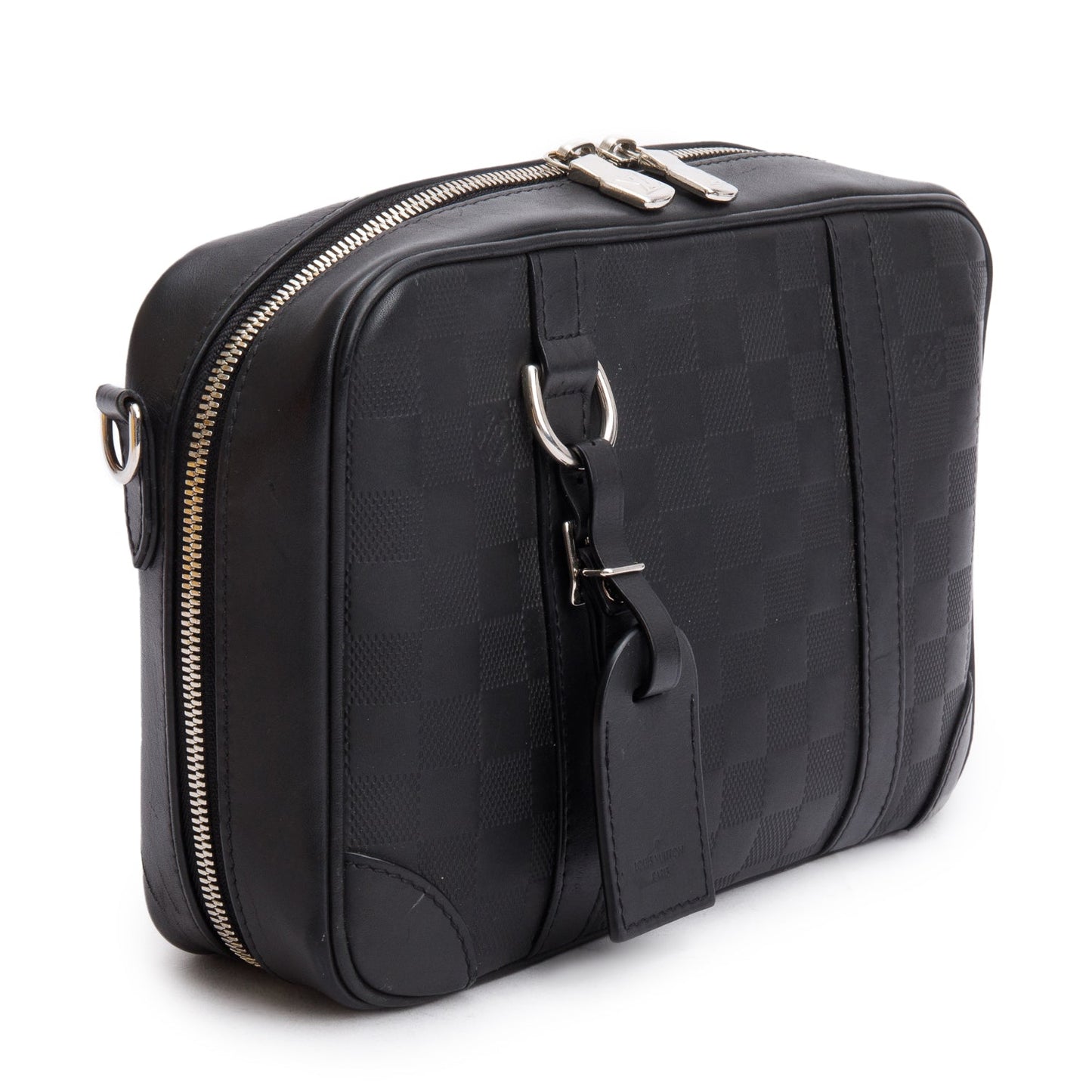 Louis Vuitton Black Damier Infini Calfskin Leather Sirius Messenger Bag