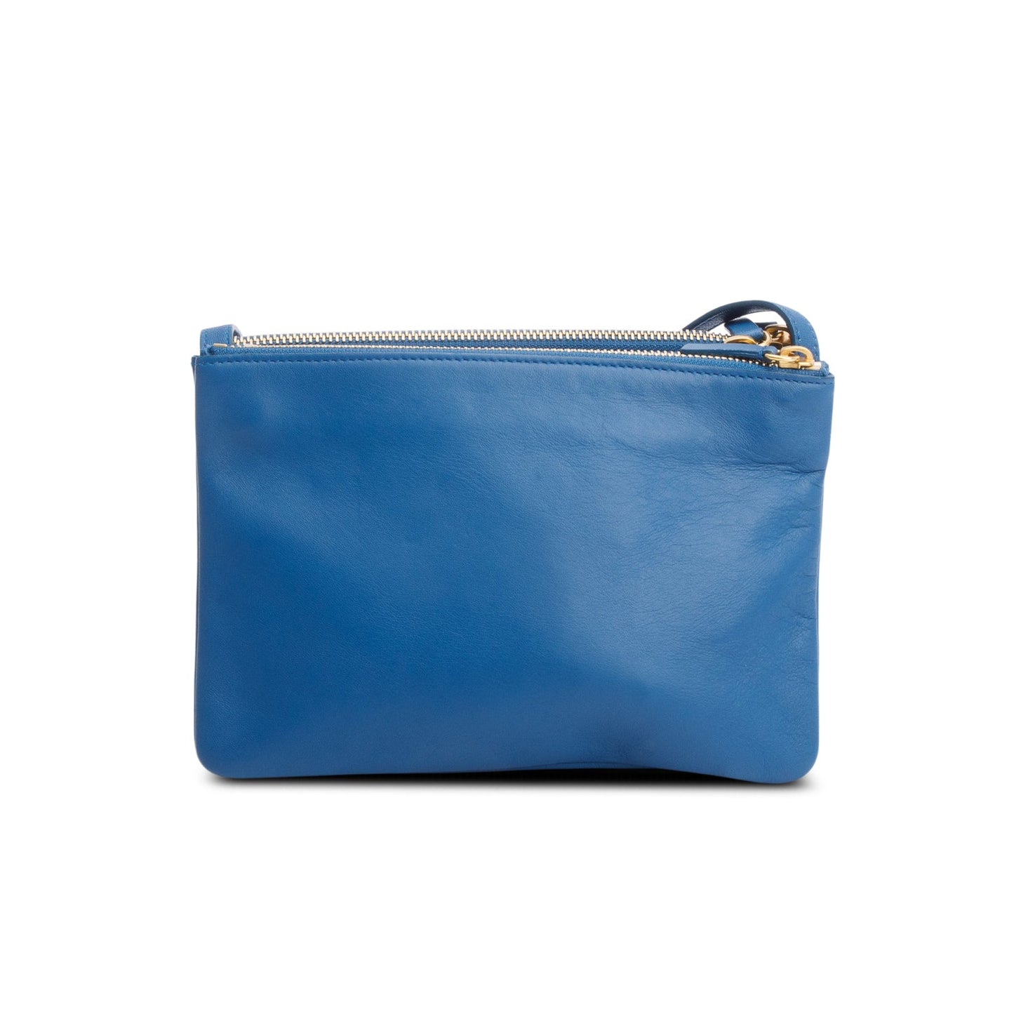 Celine Blue Lambskin Small Trio Crossbody Bag