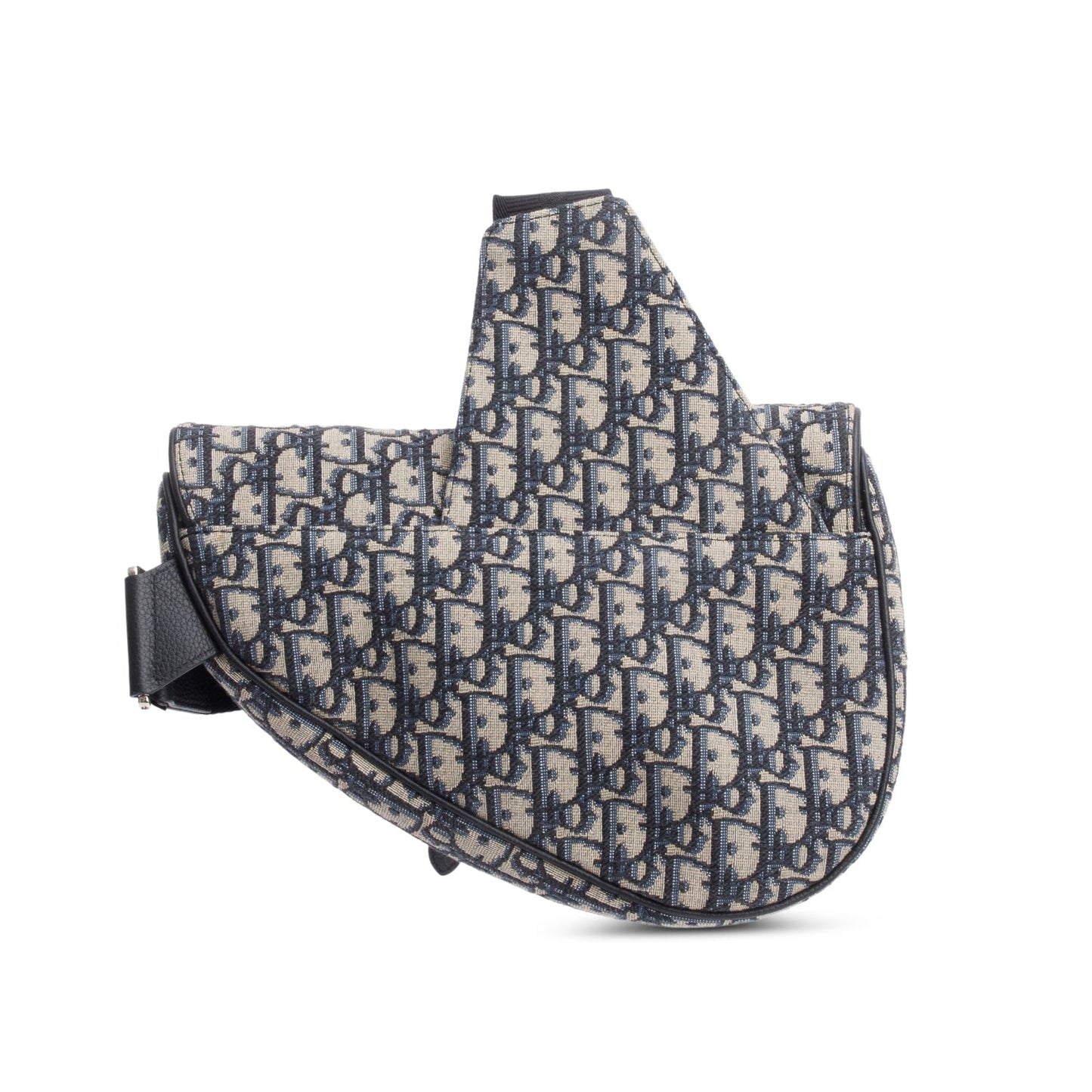 Christian Dior 2022 Navy Oblique Canvas Jacquard Saddle Bag