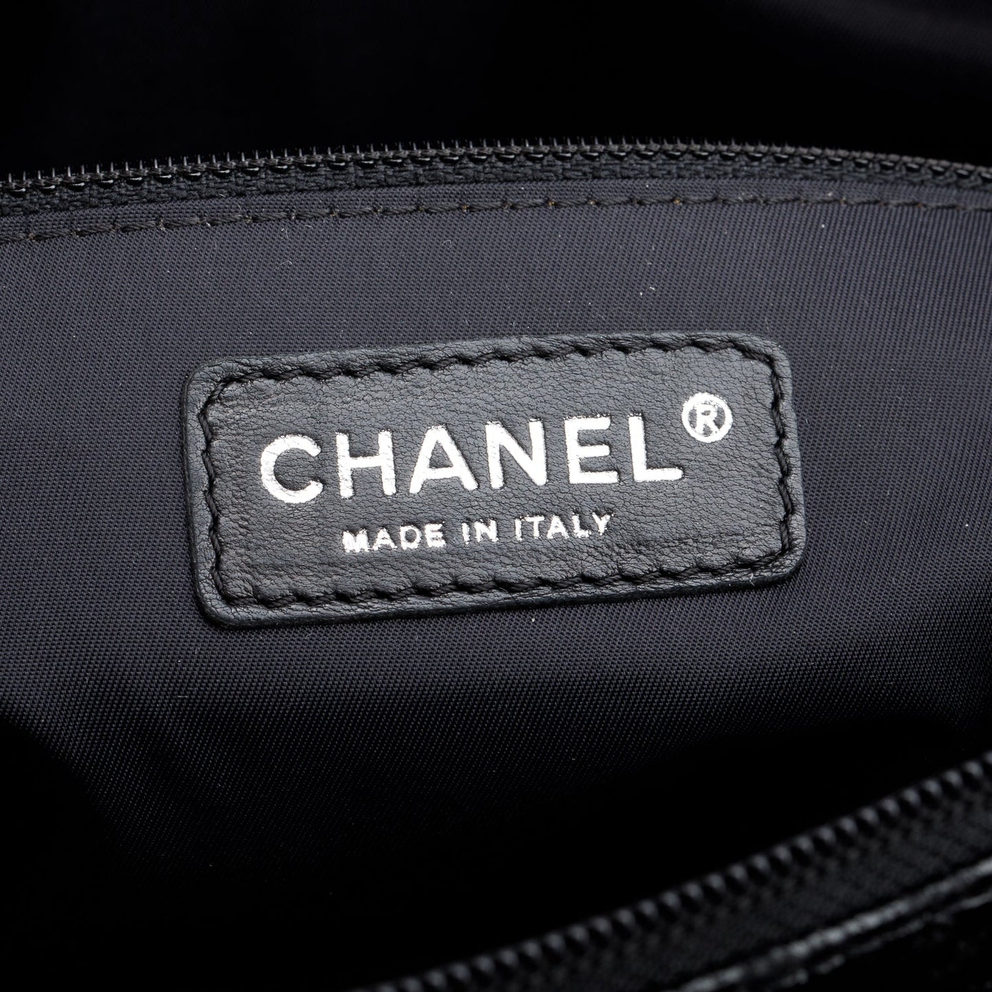 Chanel Black Quilted Coated Canvas Large Paris Biarritz Tote