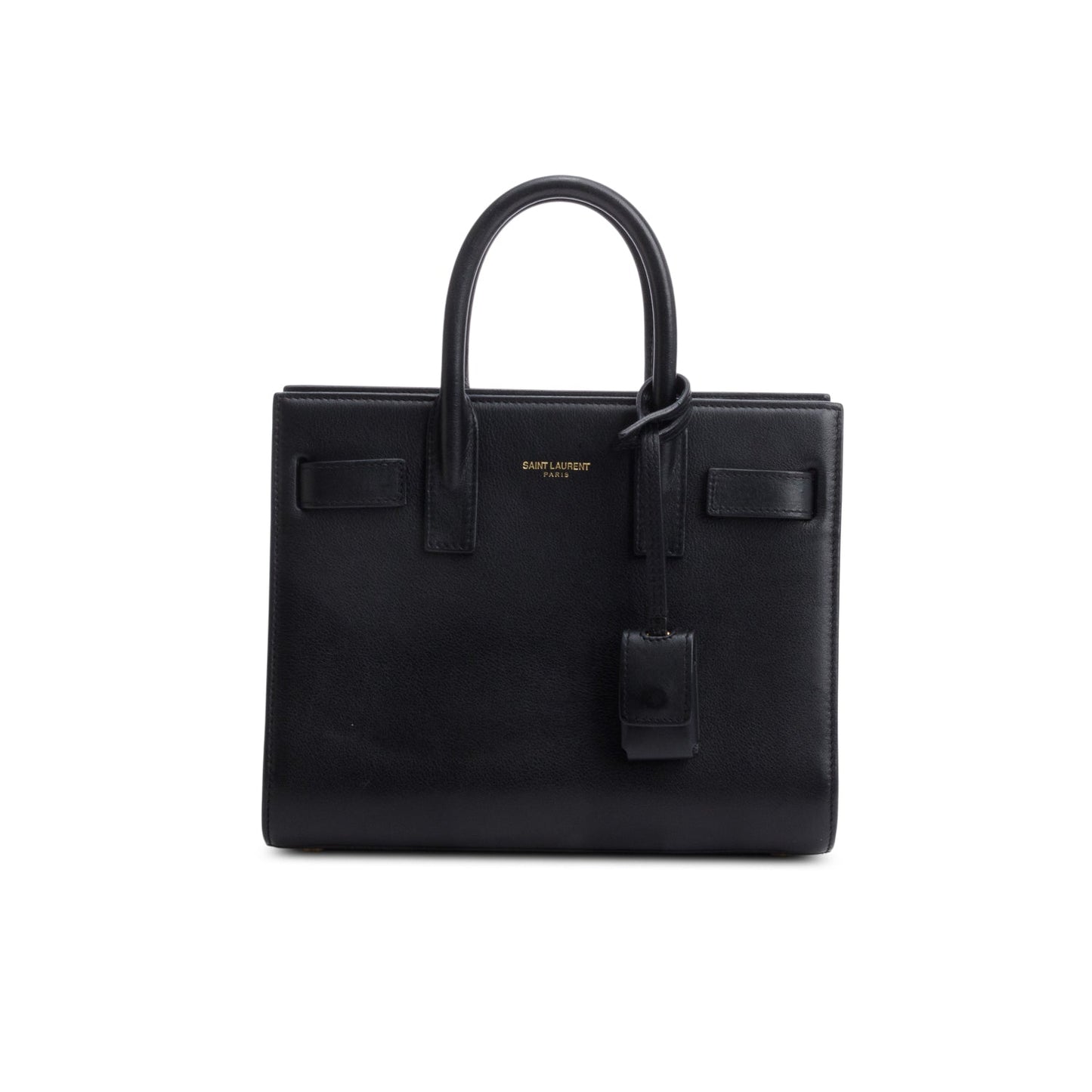 Saint Laurent Black Calfskin Leather Nano Sac De Jour