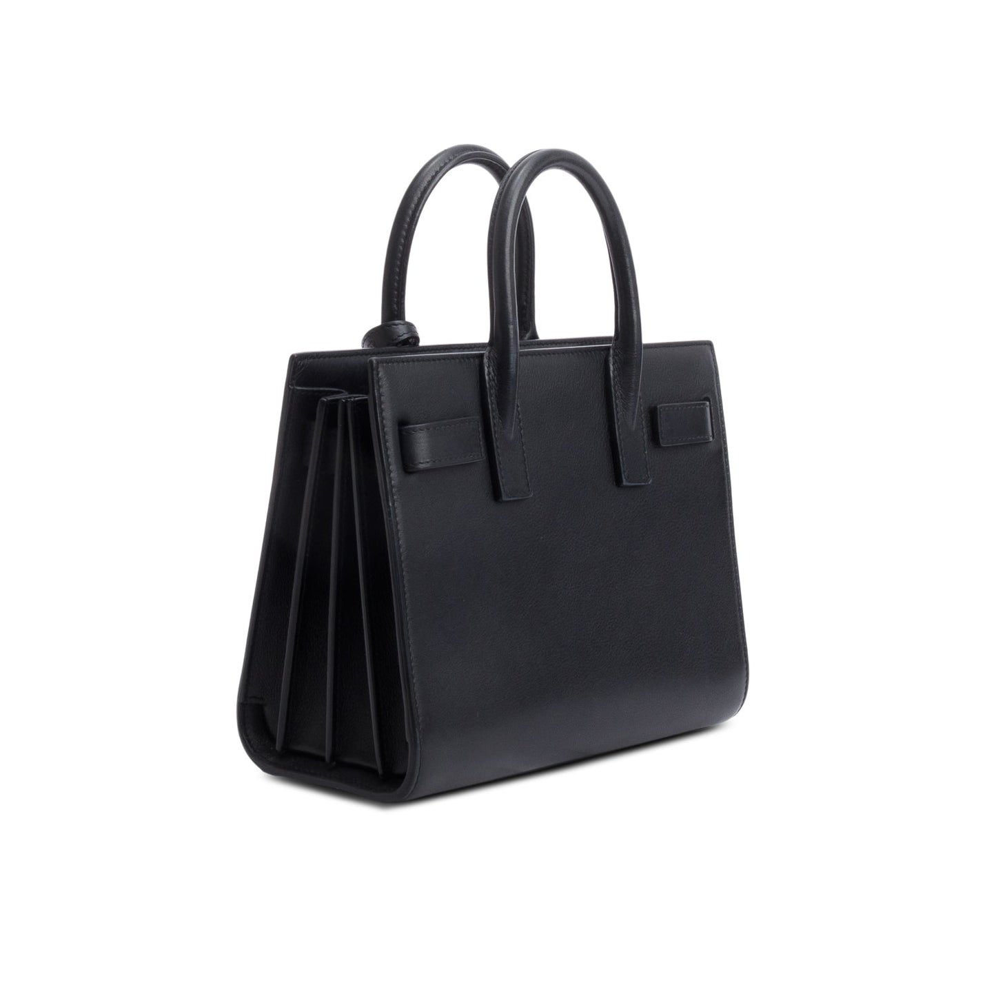 Saint Laurent Black Calfskin Leather Nano Sac De Jour