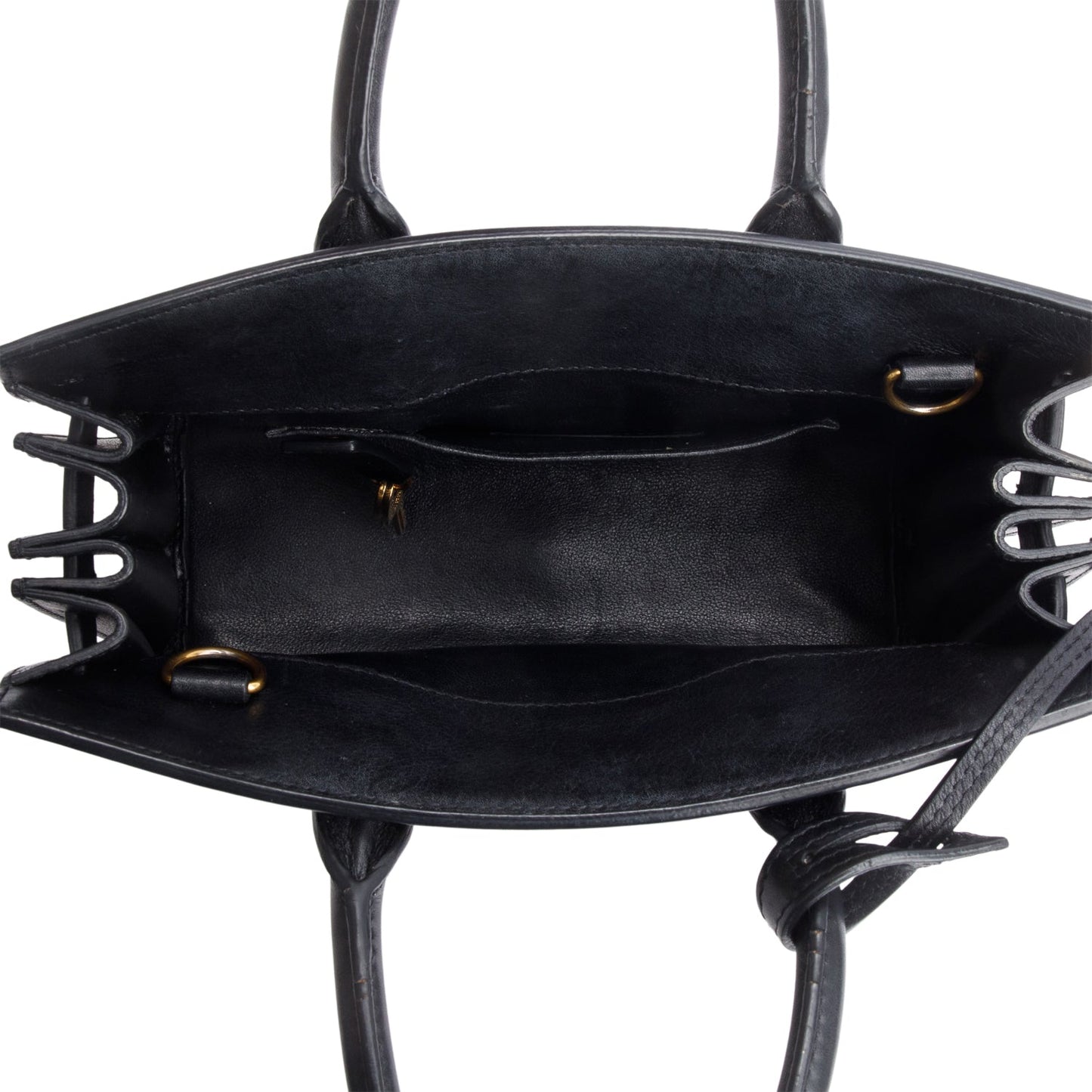 Saint Laurent Black Calfskin Leather Nano Sac De Jour