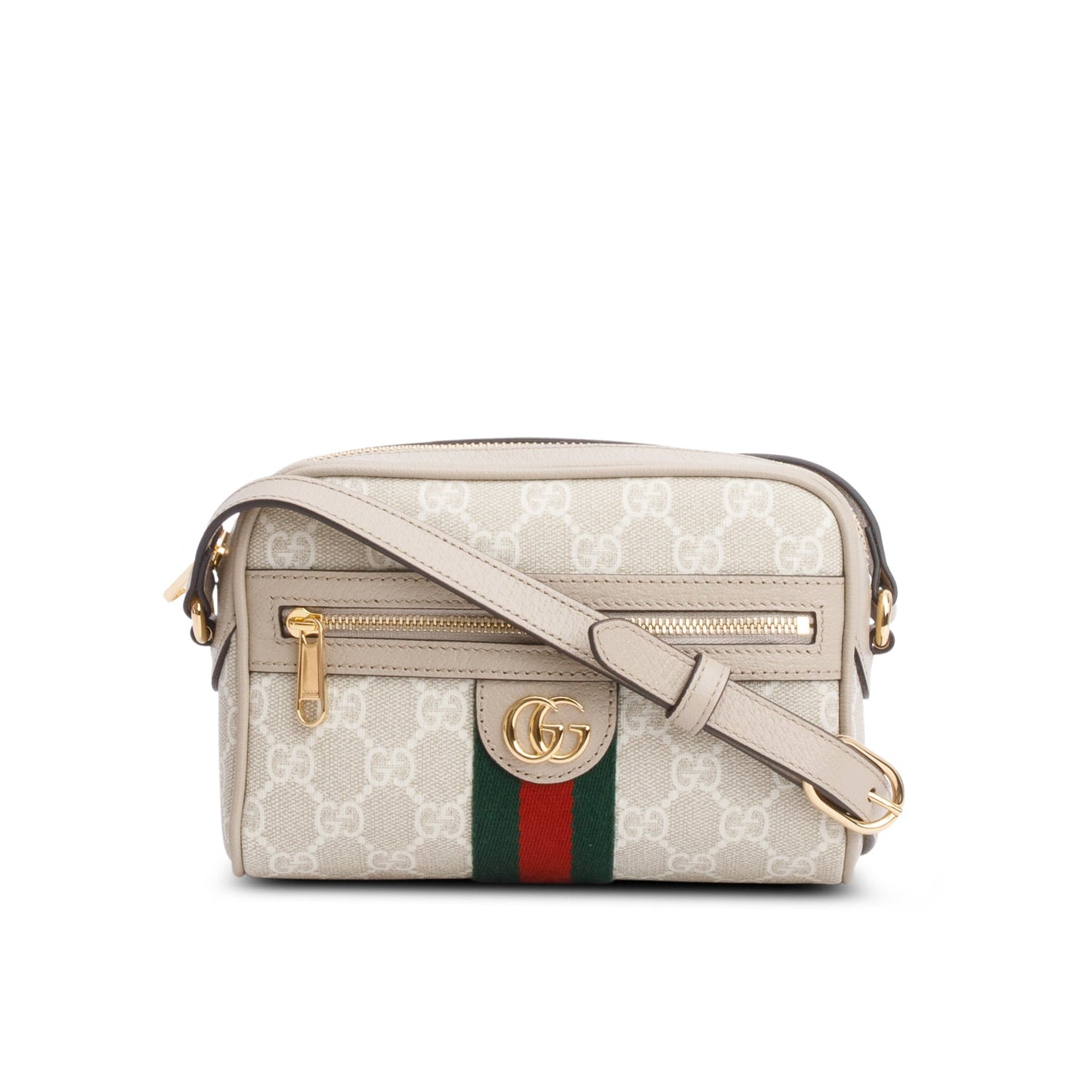 Gucci Beige GG Supreme Web Mini Ophidia Crossbody Bag