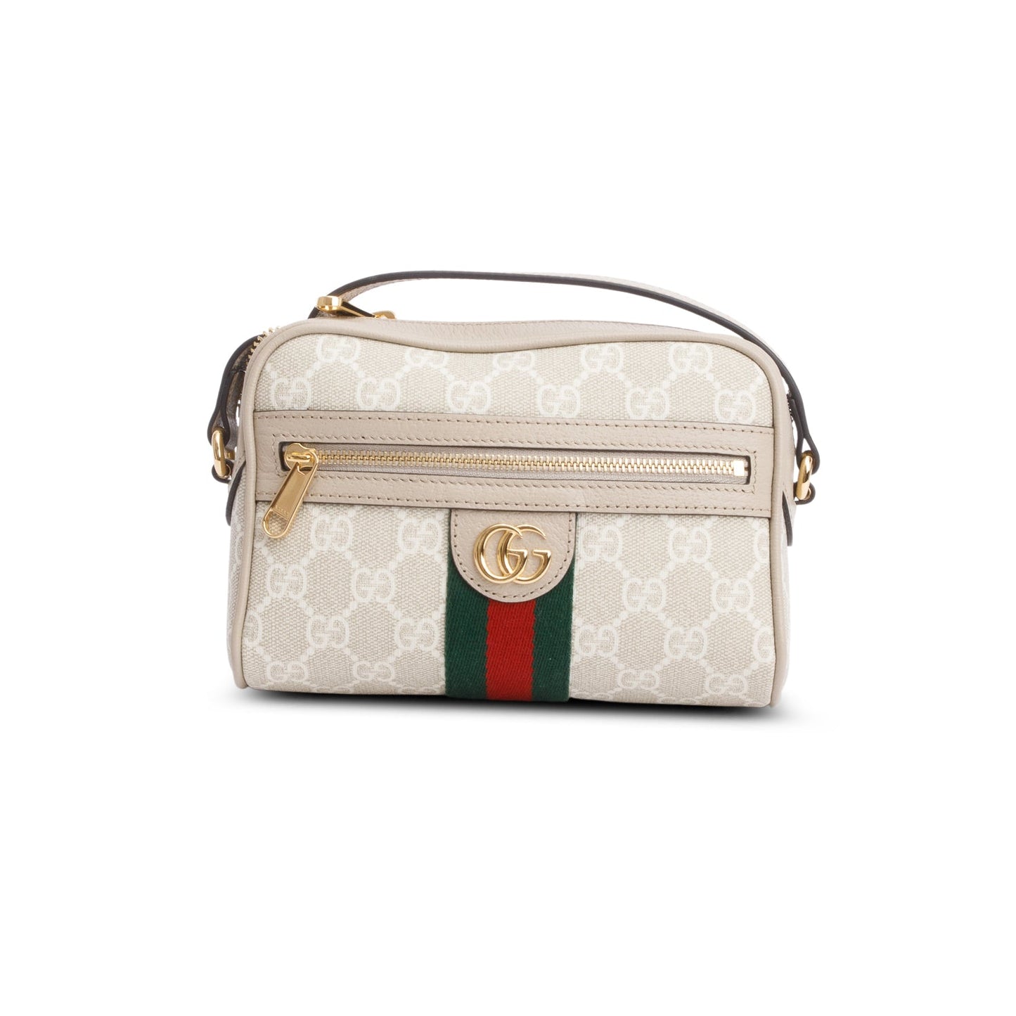 Gucci Beige GG Supreme Web Mini Ophidia Crossbody Bag