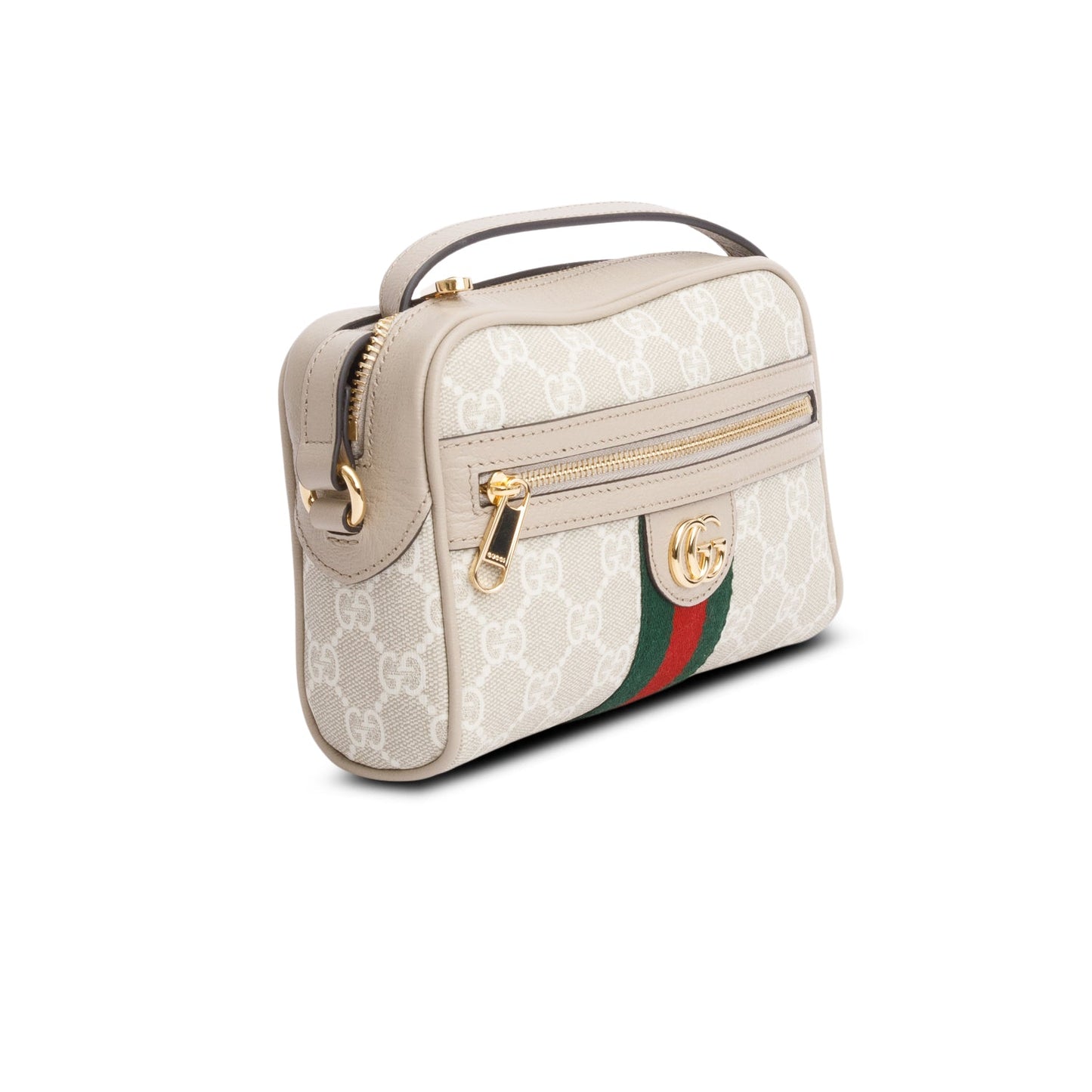 Gucci Beige GG Supreme Web Mini Ophidia Crossbody Bag