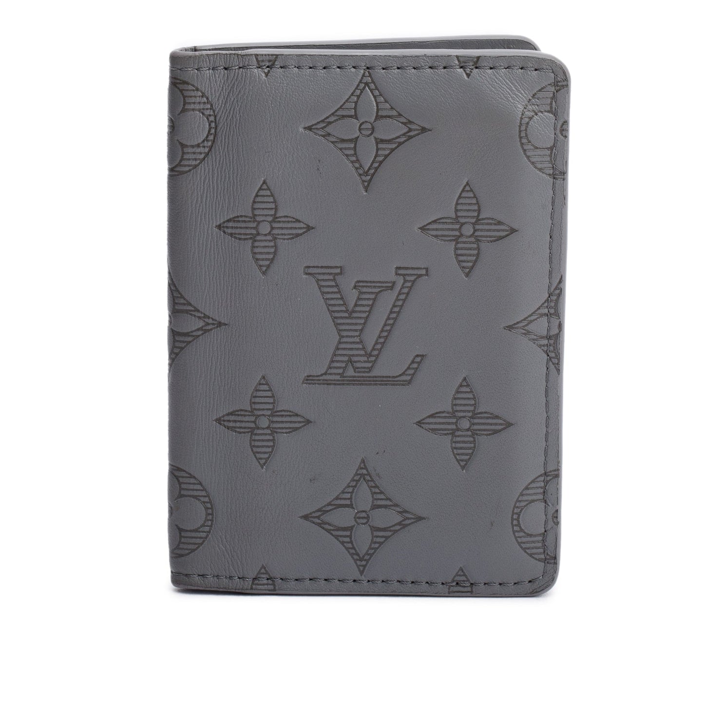Louis Vuitton Grey Monogram Calfskin Shadow Pocket Organizer