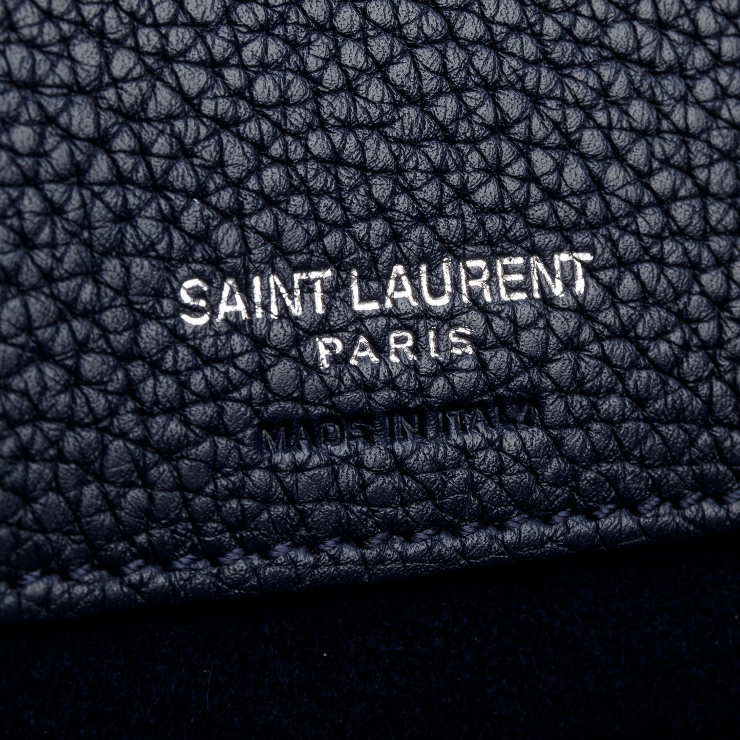 Saint Laurent Navy Supple Grained Leather Small Sac De Jour